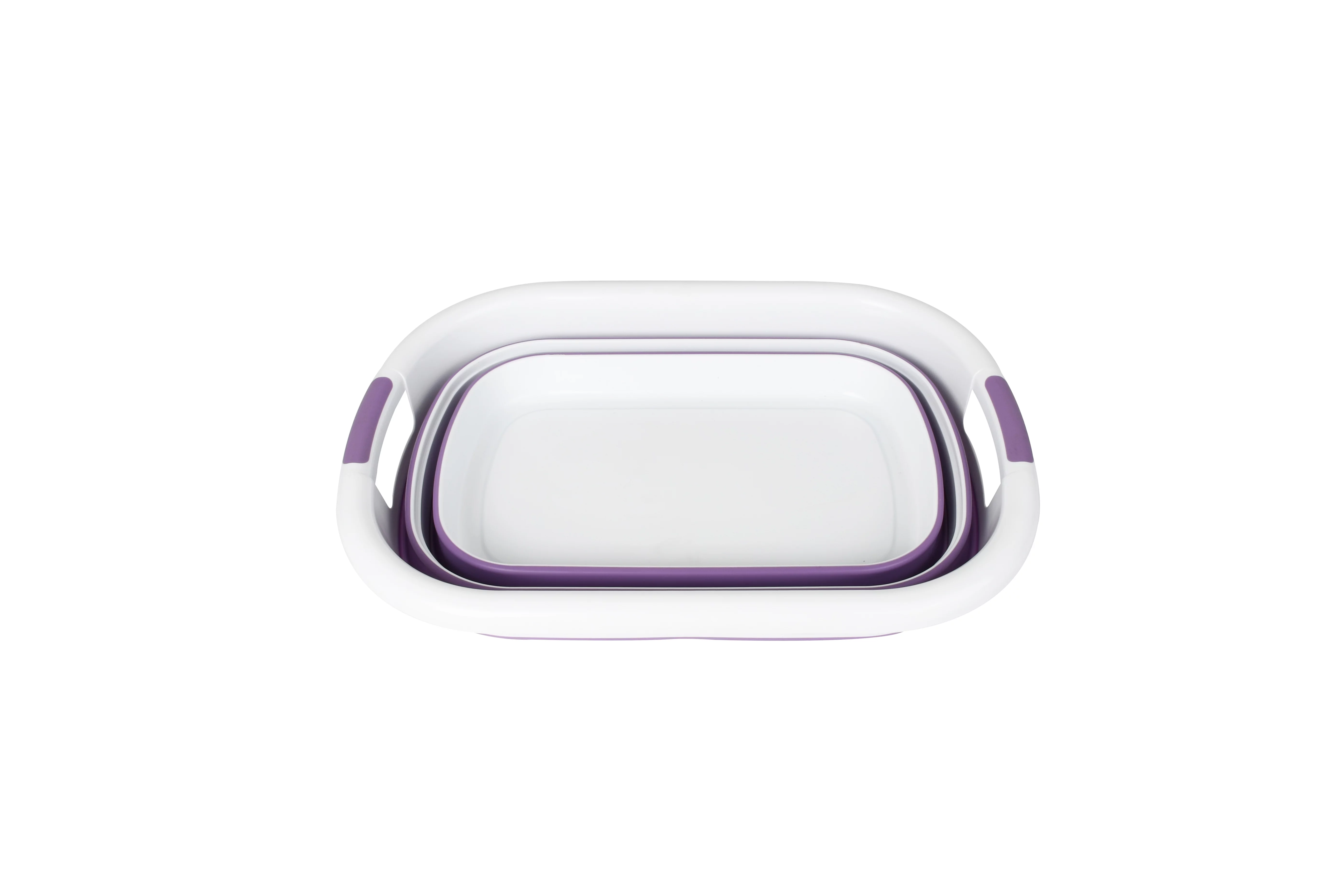 2-Pack Collapsible Laundry Baskets - Plastic Foldable Hampers for Laundry with Pop-up Design for Easy Storage - Gray Durable Hamper Collapse Basket. size: 21.5 x 15.75 x 10 (Lavendar)