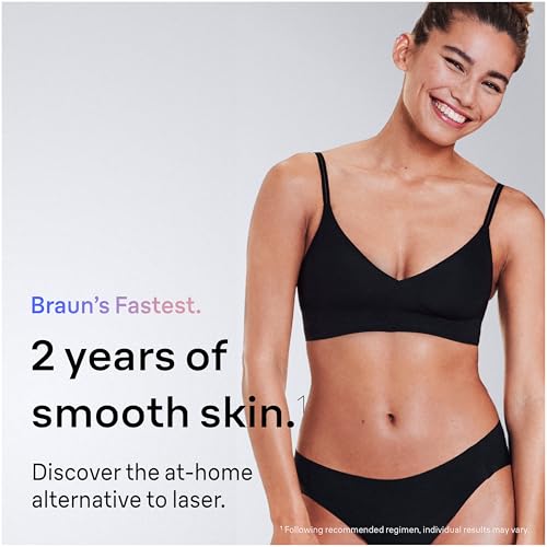 Braun IPL Skin i·Expert, at Home Laser Hair Removal, Holiday Gifts for Women and Men with Free App, Vanity Case, Venus Razor, 3 Smart Heads, PL7243