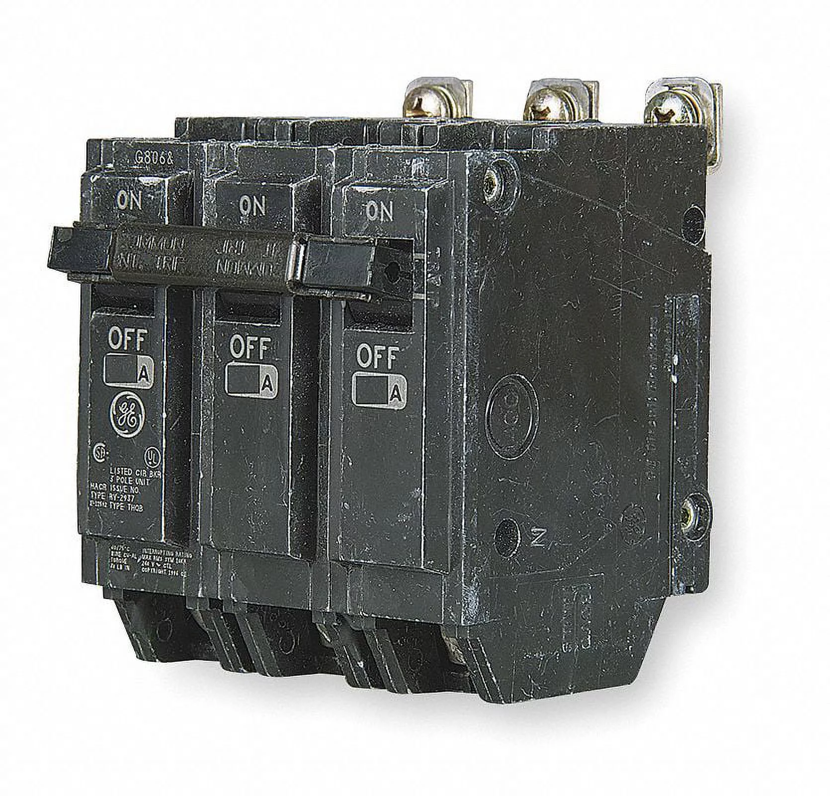 Ge Circuit Breaker,60A,Bolt On,120/240V,3P  THQB32060