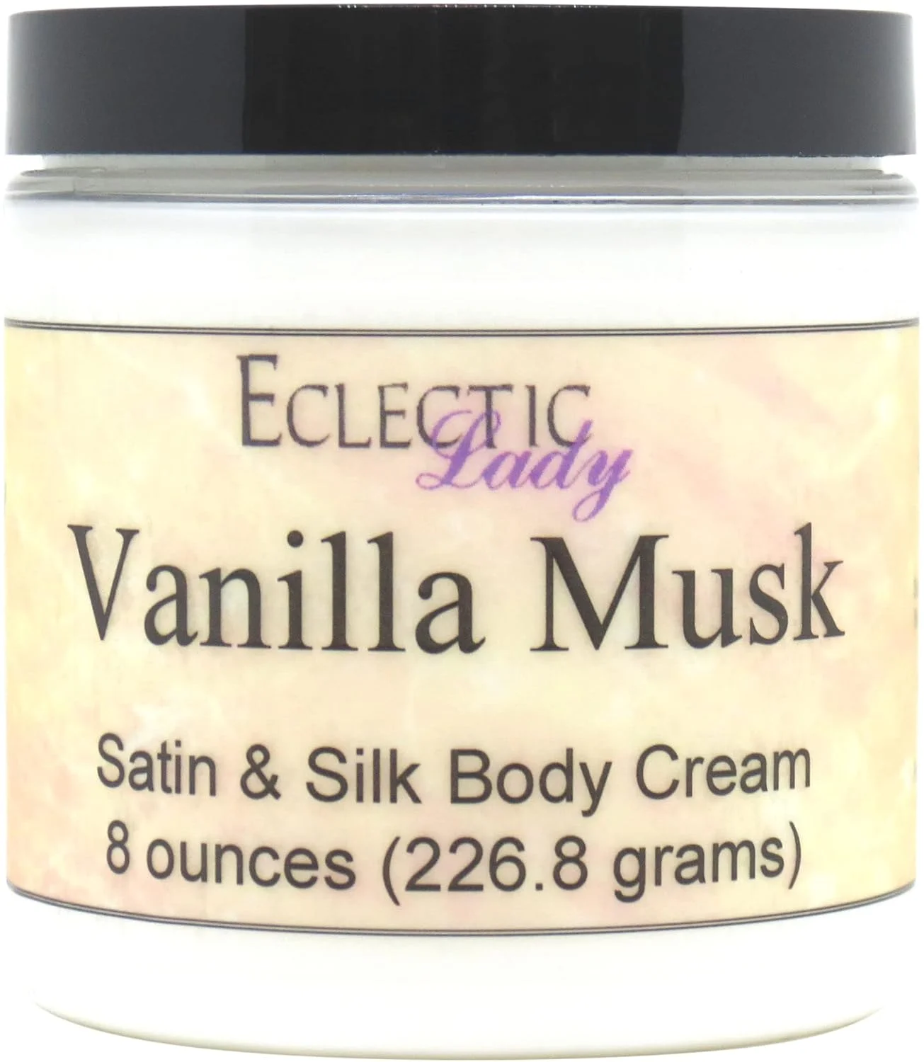 Vanilla Musk And Silk Cream, Body Cream, Body , 8 Oz - Shea Butter, Aloe, Silk Amino Acids, E, Phthalate-Free, Handcrafted In USA - Perfect For Women