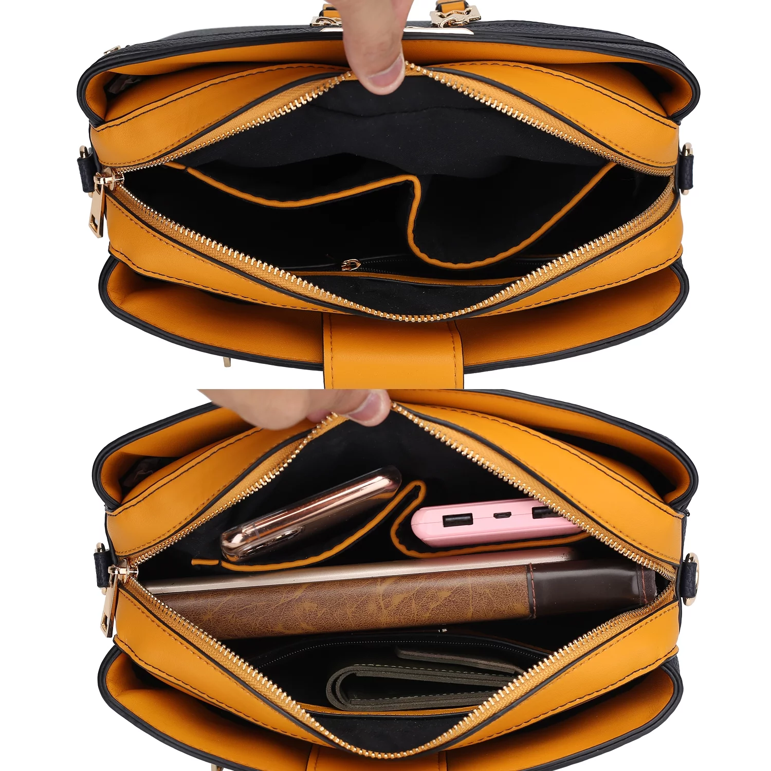 MKF Collection Zoely Vegan Leather Women's Crossbody Bag by Mia K., White Charcoal