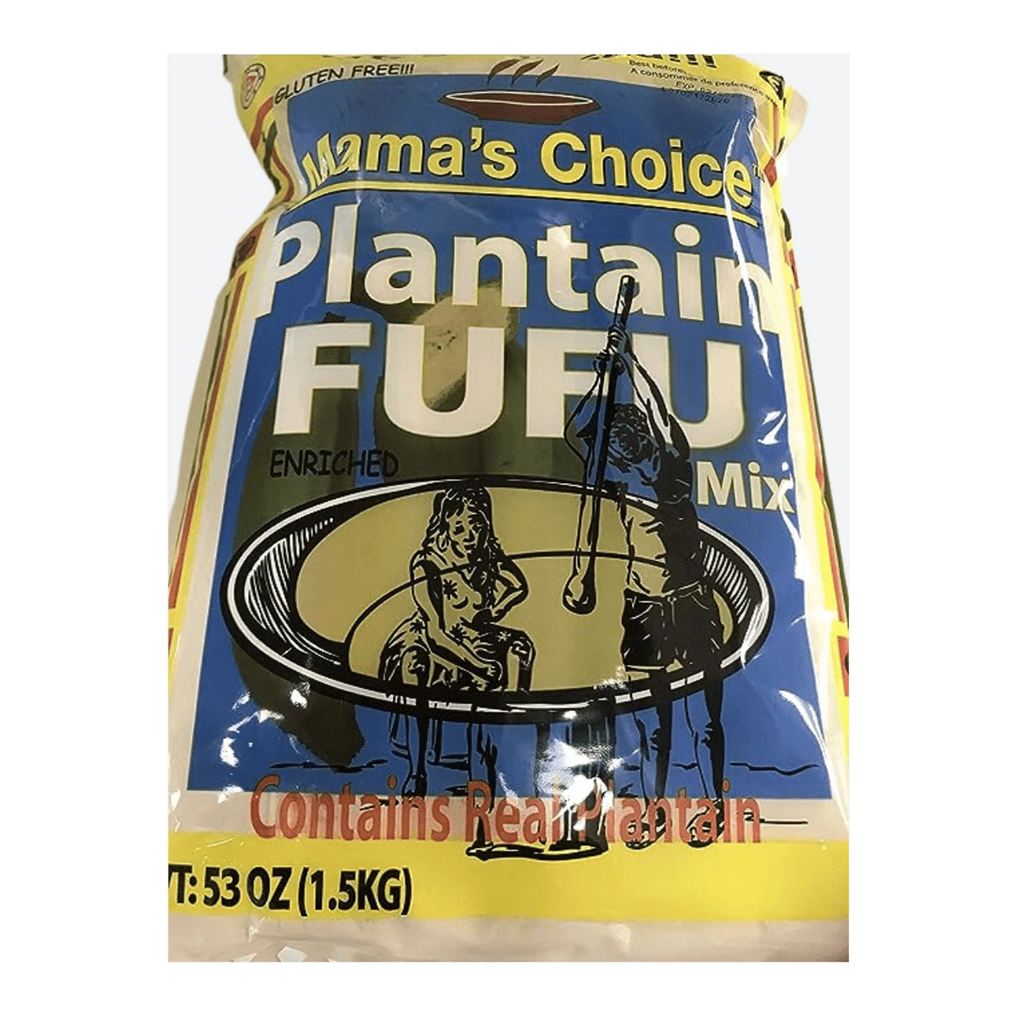 Mama's Choice Plantain Fufu-4lbs-A Taste of Tradition With Mama's Choice Plantain Fufu