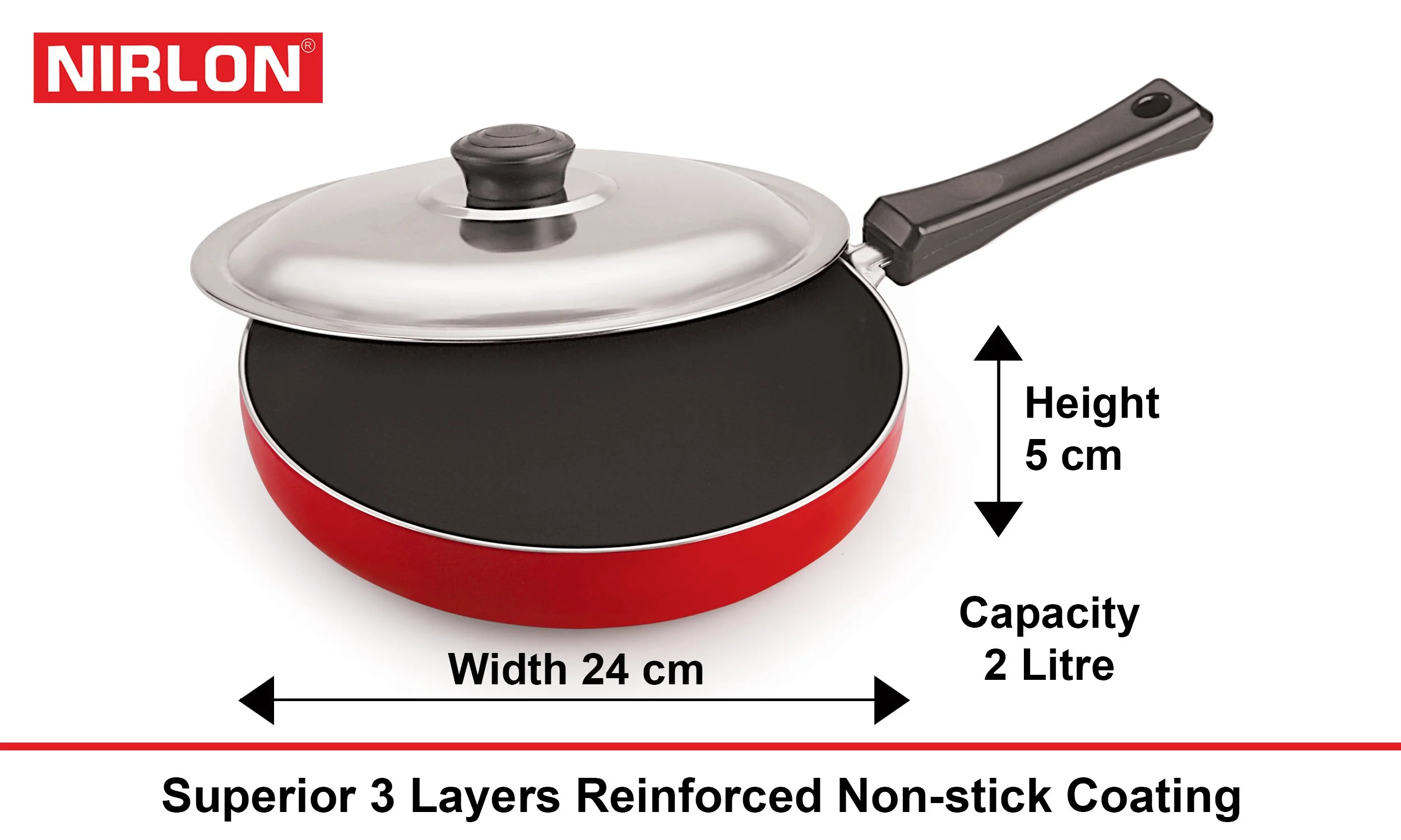 Nirlon Non-Stick Heavy Gauge Aluminium 3 Piece Heat Resistance Kitchenware Combo Gift Set Offer