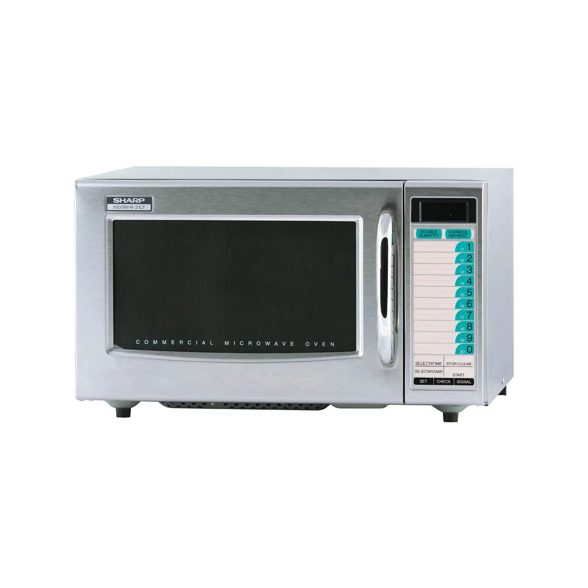 Sharp R-21LTF 1000W Medium Duty Commercial Microwave Oven,Stainless Steel Door