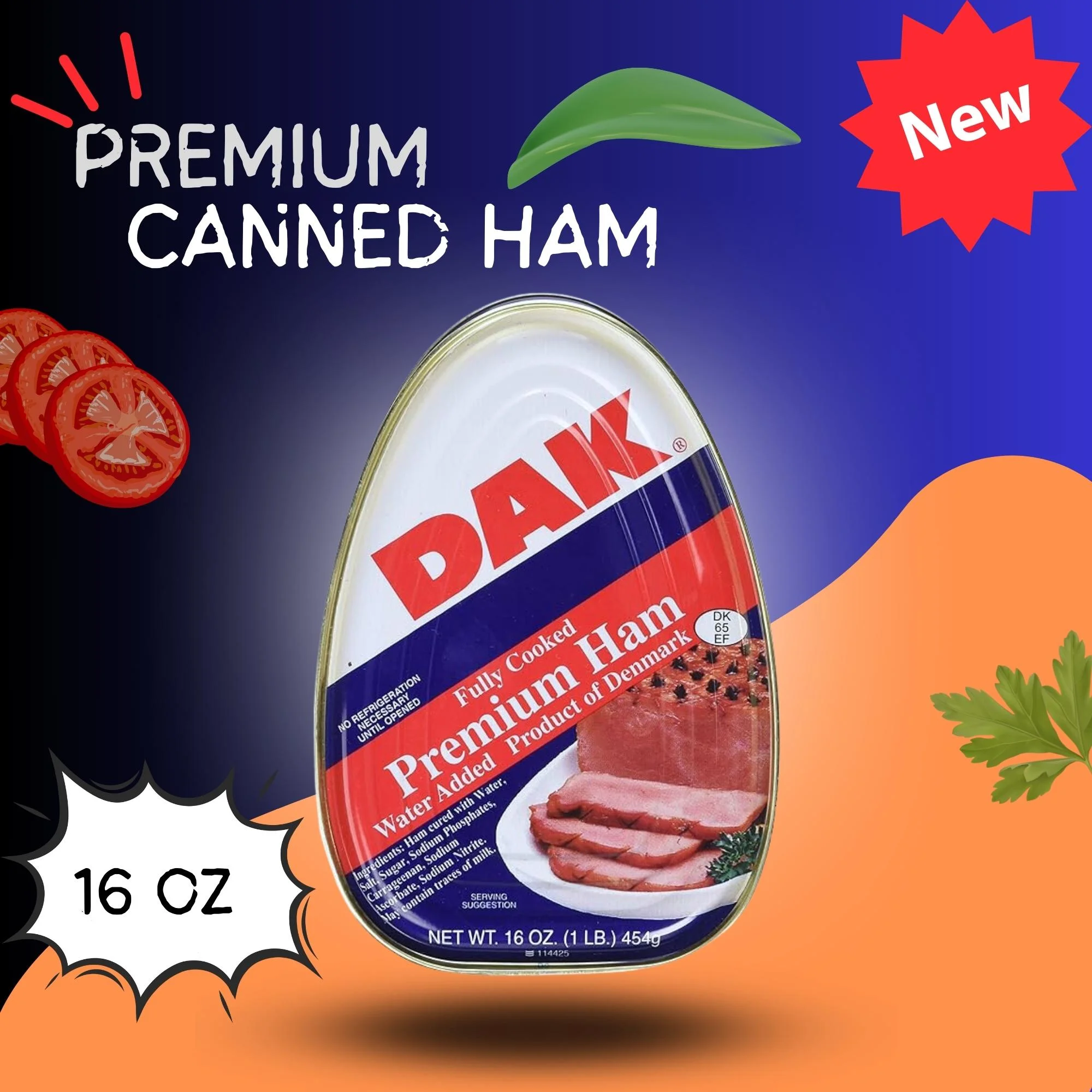 A1U Premium Canned Ham,  Easy Open Can Fully Cooked Ready to Eat Camping Picnic Meal Christmas Thanksgiving Party Breakfast Lunch Dinner Snack Premade Main Dish Salad Sandwich Burgers, 4 ct. (16 oz)