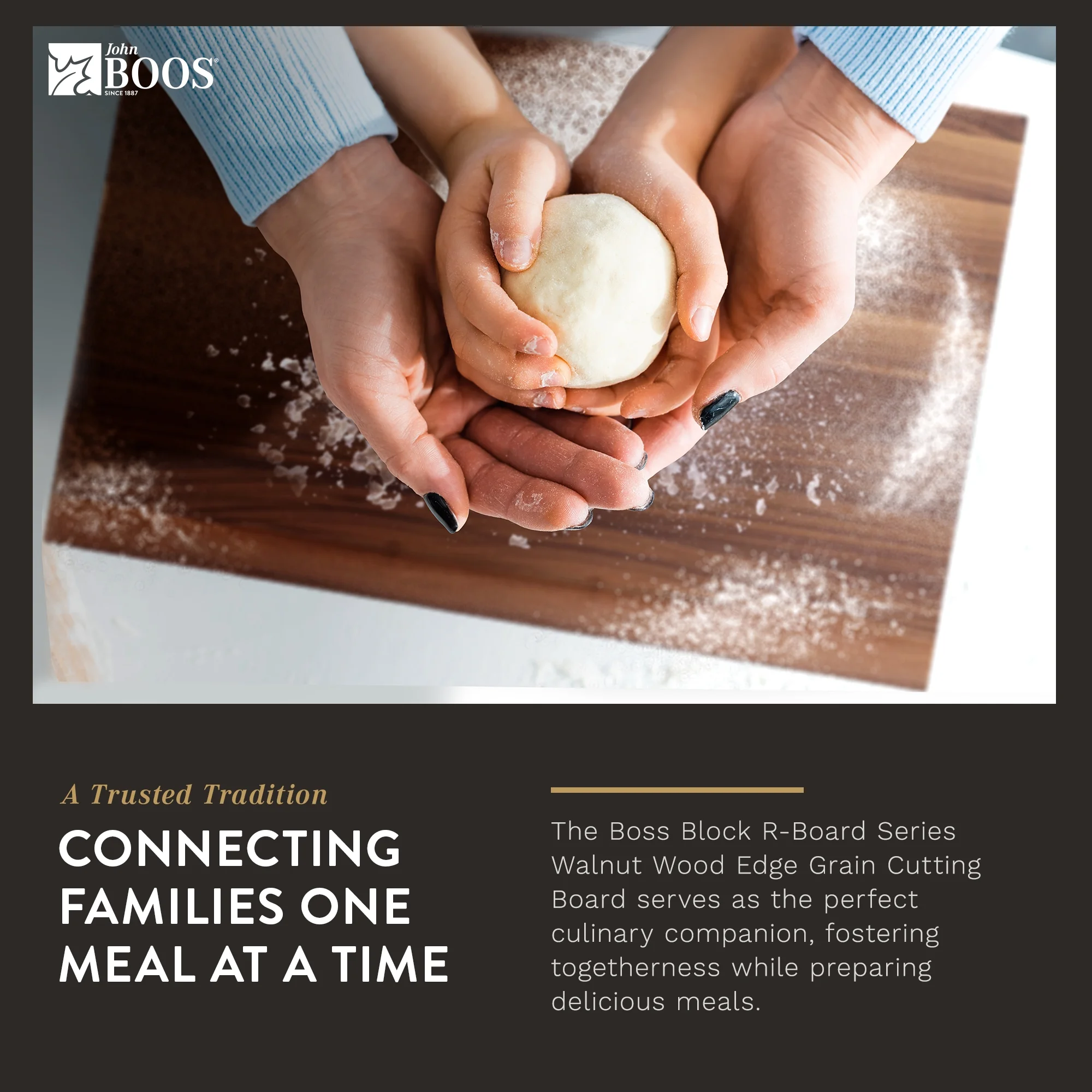 John Boos Walnut Wood Edge Grain Reversible Cutting Board, 20