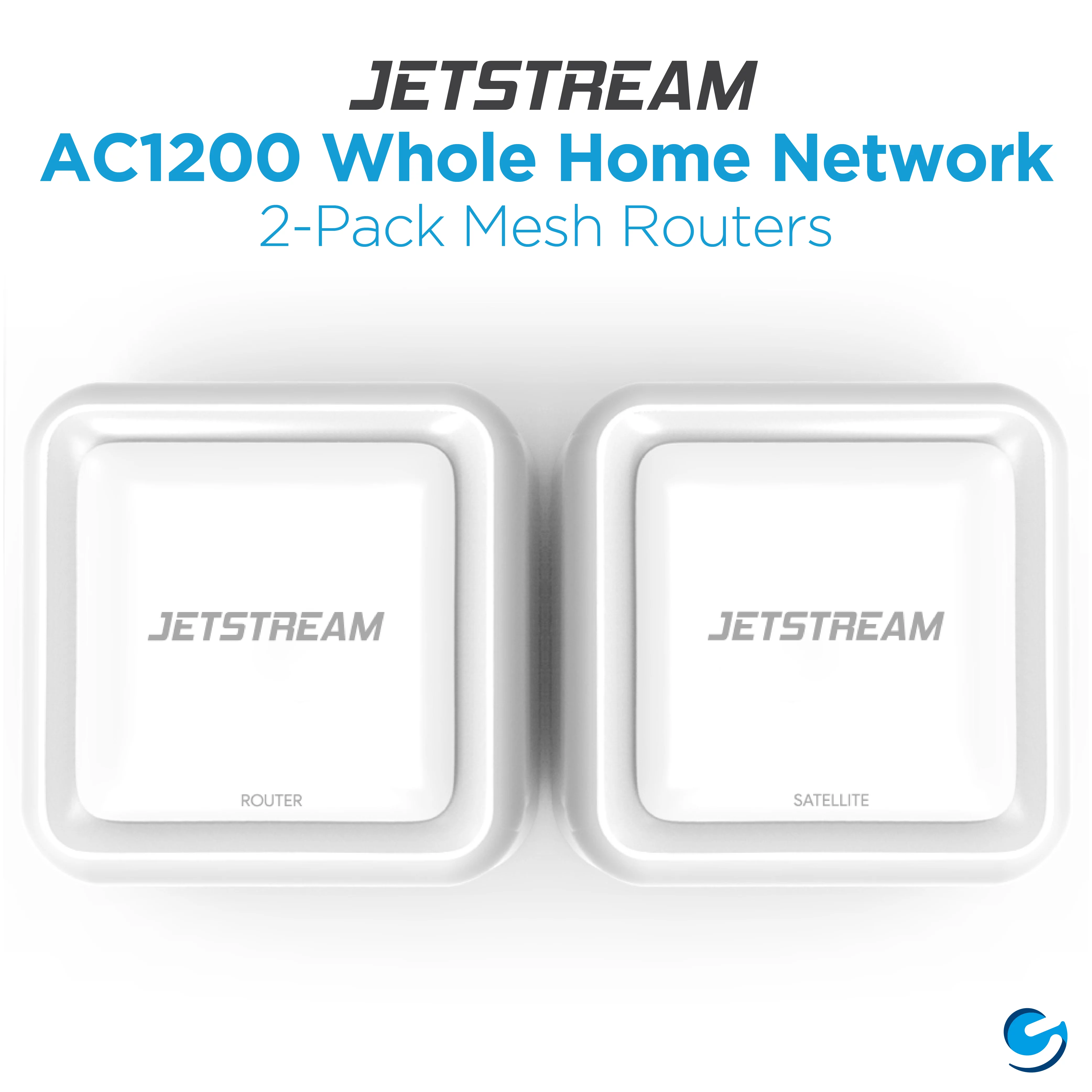 Jetstream AC1200 Whole Home WiFi Mesh Routers 2-Pack, Up to 4,000 Square Feet, 802.11ac (EMESH1200) - Walmart Exclusive!