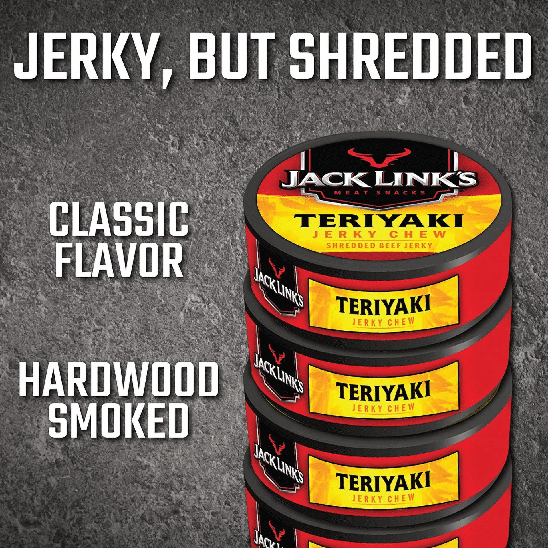 9x Tins Jack Link's Teriyaki Premium Beef Shredded Jerky Chew Tins .32oz