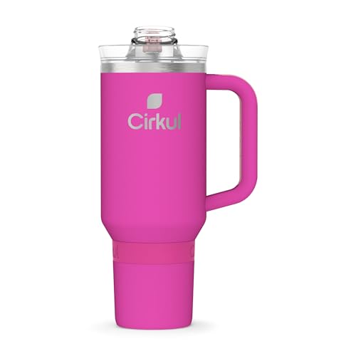 Cirkul 40oz. Carbon Stainless Steel Tumbler with Handle, All-Day StrawSip™, Double-Wall Insulated