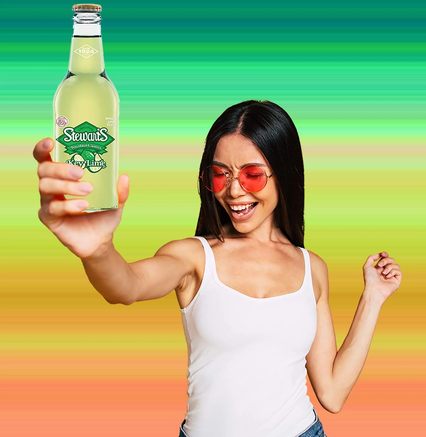 Stewart's Key Lime Soda, 12 fl oz (12 Glass Bottles), All Natural Family Pack Drinks