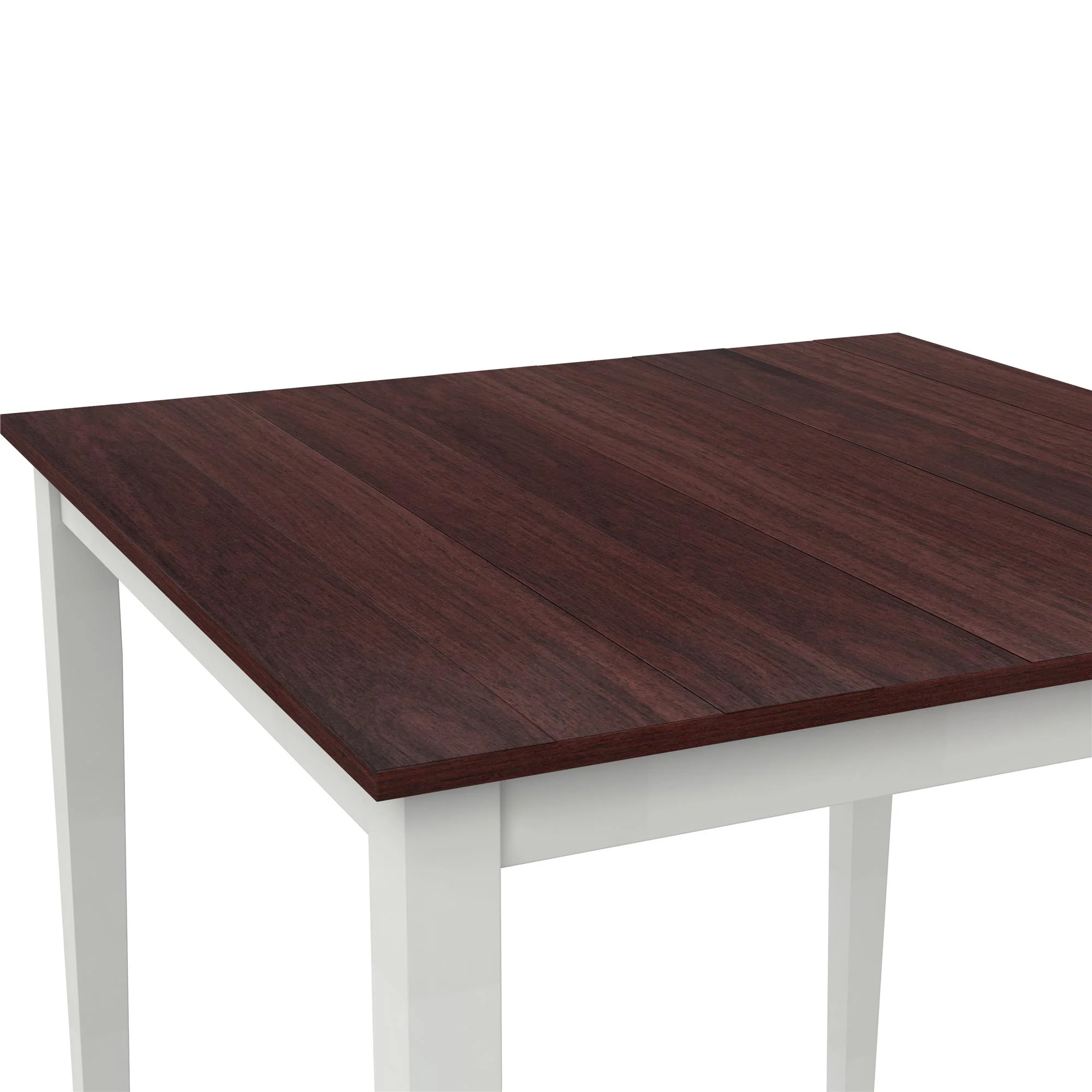 DHP Shiloh 5-Piece Counter Height Dining Set, Rustic Mahogany/White