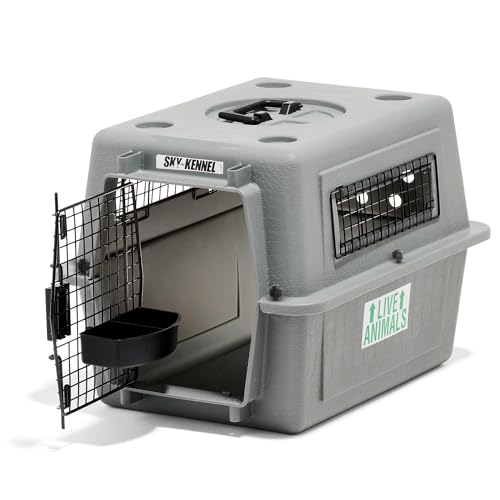 Petmate Sky Kennel - For Air and Travel, Airline Approved Dog Crate for Pets up 15-30 lbs, Heavy Duty Dog Kennel, Made in the USA- 28 Inches