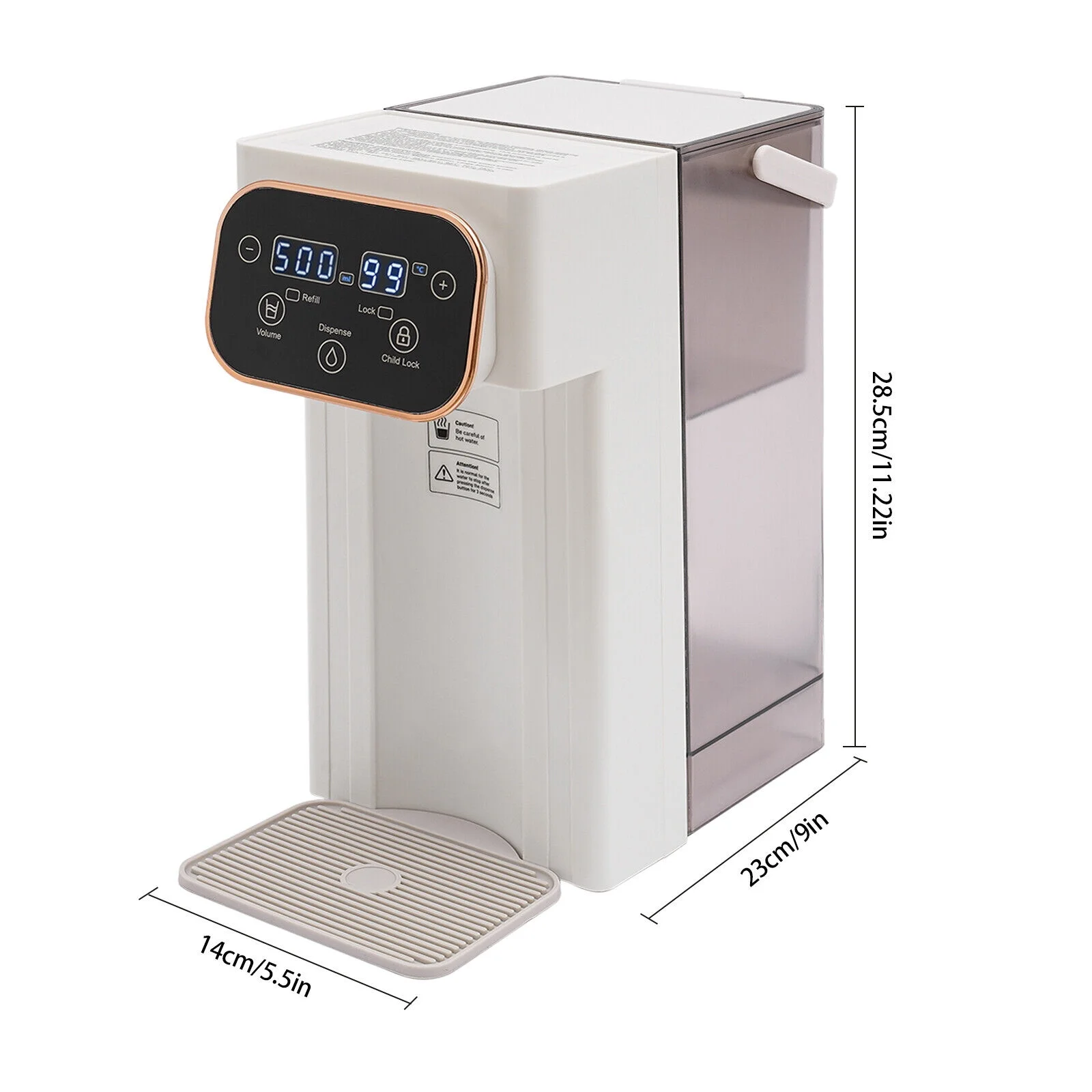 1500W Instant Hot Water Dispenser & Filter Counter-top Electric Corded Water Dispenser