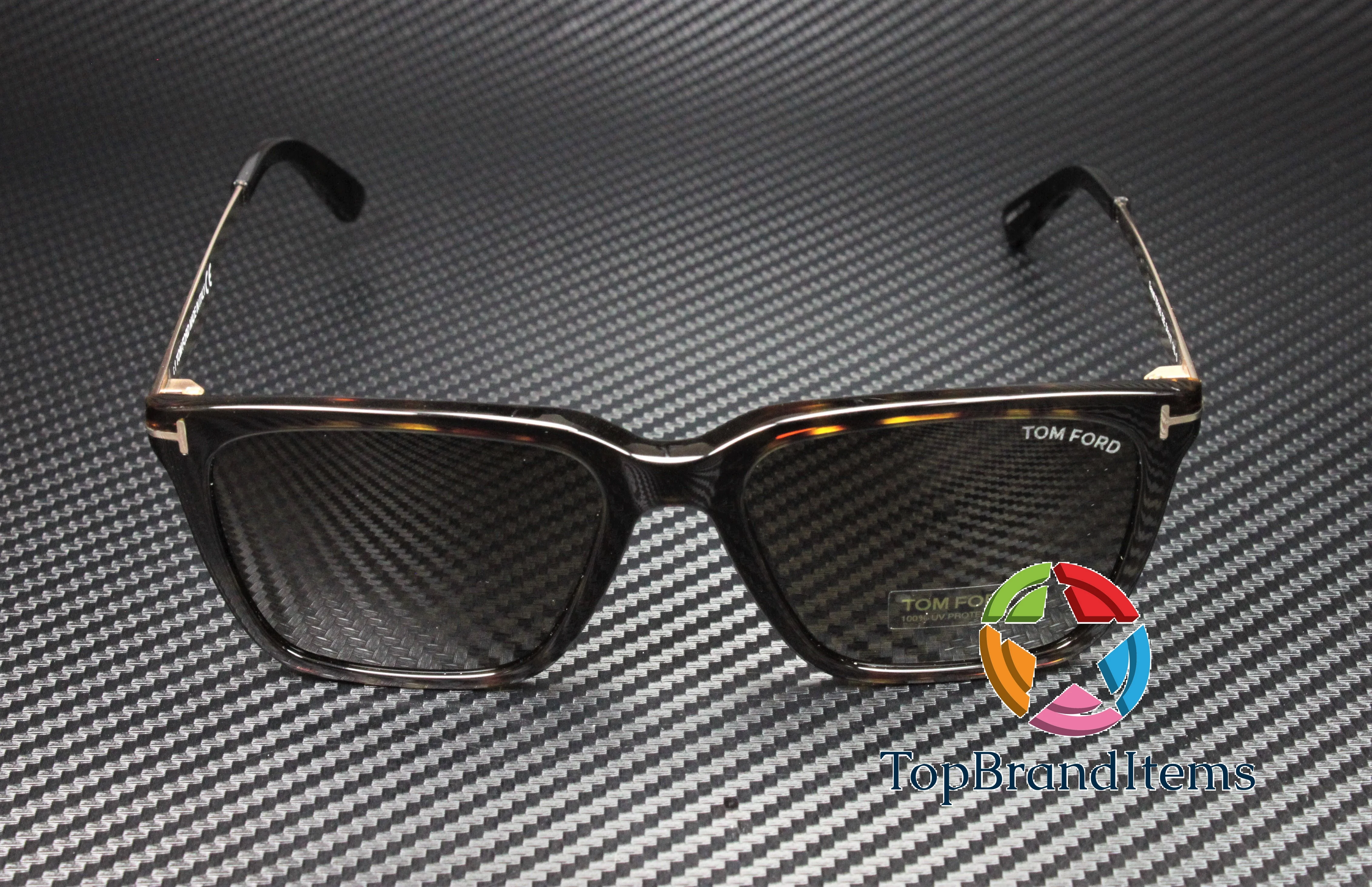 Sunglasses Tom Ford FT 0862 Garrett 52E Shiny Classic Dark Havana W. Rose Gold T