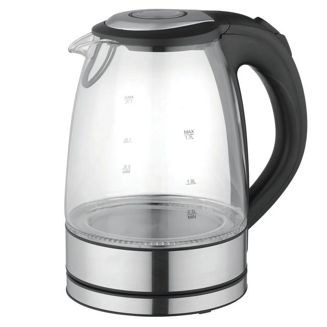 MegaChef 7 Cups 1.7 l Glass and Stainless Steel Electric Tea Kettle