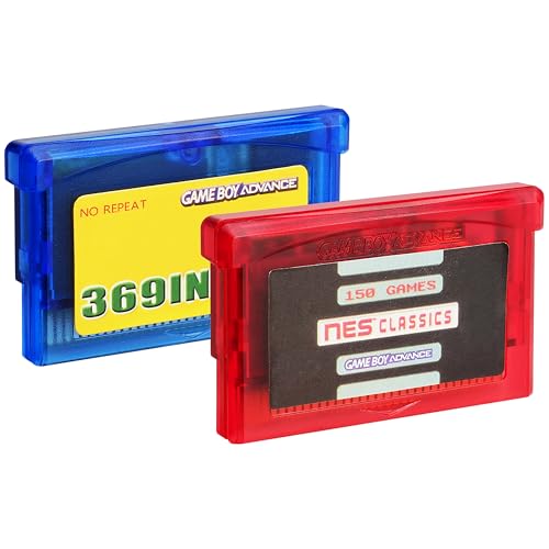 369 in 1 Games Card and 150 NES Classics Game Cartridge for GBA/GBA SP/GBM/NDS/NDSL Game Console 2pcs