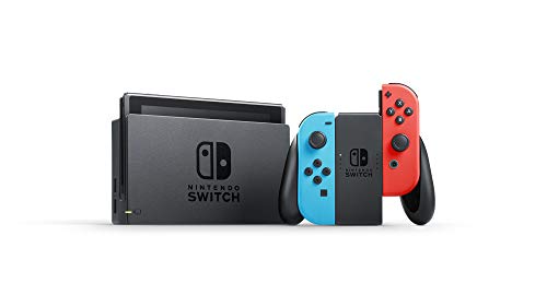 Nintendo Switch Gaming Console with Neon Blue/Neon Red Joy-Con and Signature Series Multi-Player Bundle