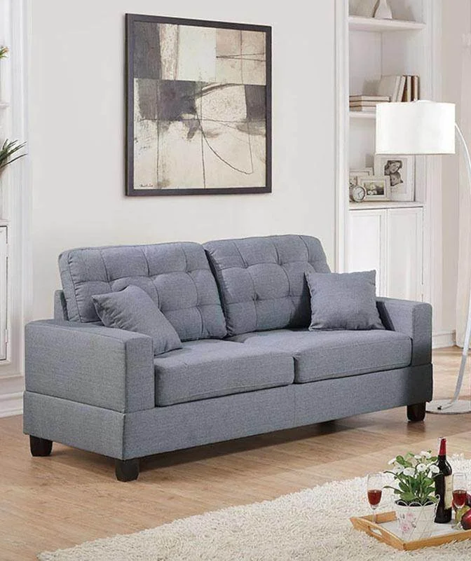 Tufted 2pc Sofa Set with Pillows - Elevate Your Living Space