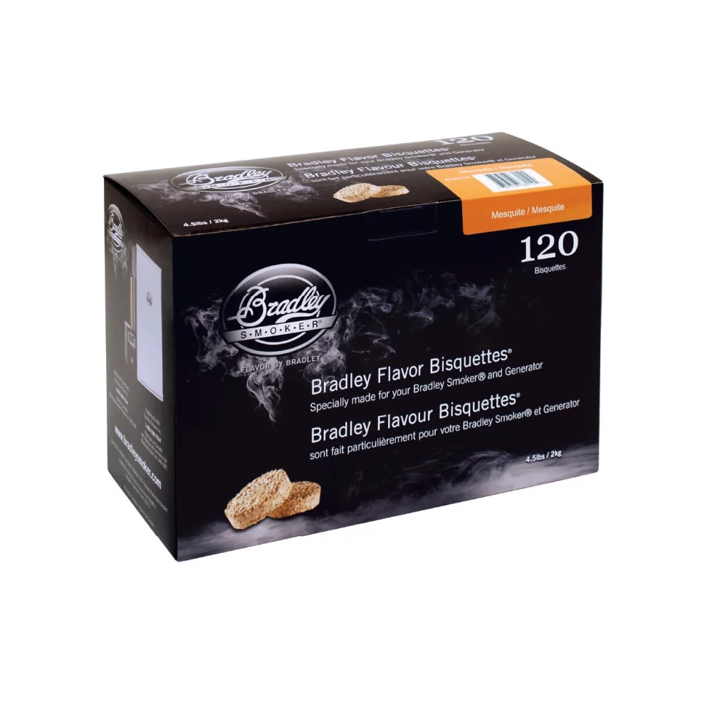Bradley Smoker Smoking Bisquettes Mesquite Wood 120Pk