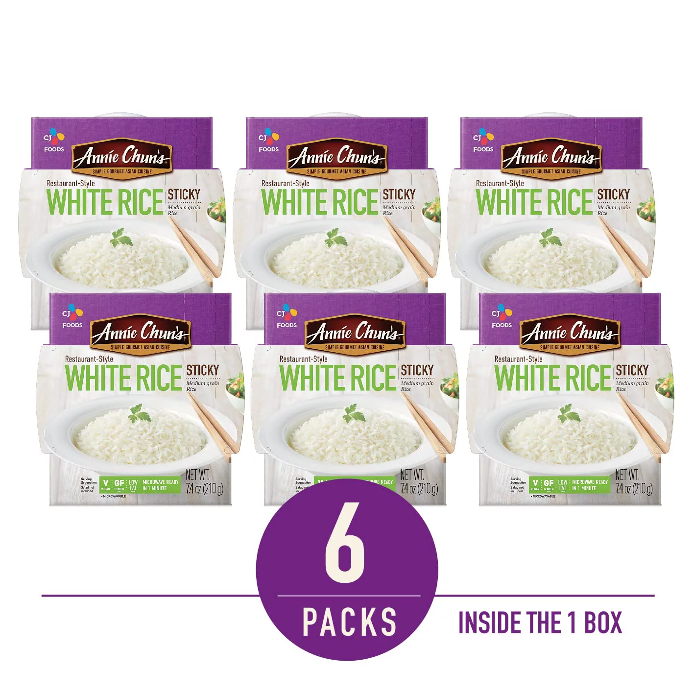 Annie Chun's Instant Sticky White Rice Bowl, 7.4 oz