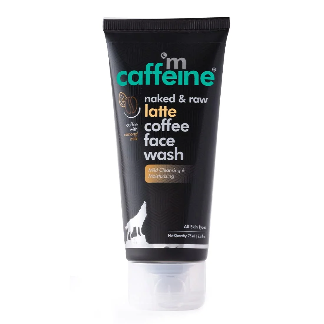 mCaffeine Coffee & Milk Face Wash for 24Hr Moisturization | Hydrating Face Wash with Almond Milk & Shea Butter for Dry Skin | Daily Use Face Cleanser for Women & Men | Natural & 100% Vegan (75ml)