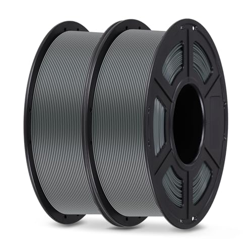ANYCUBIC PLA Filament 1.75mm Bundle, 3D Printing PLA Filament 1.75mm Dimensional Accuracy +/- 0.02mm, 1KG Spool (2.2 lbs), 2KG Grey+Grey