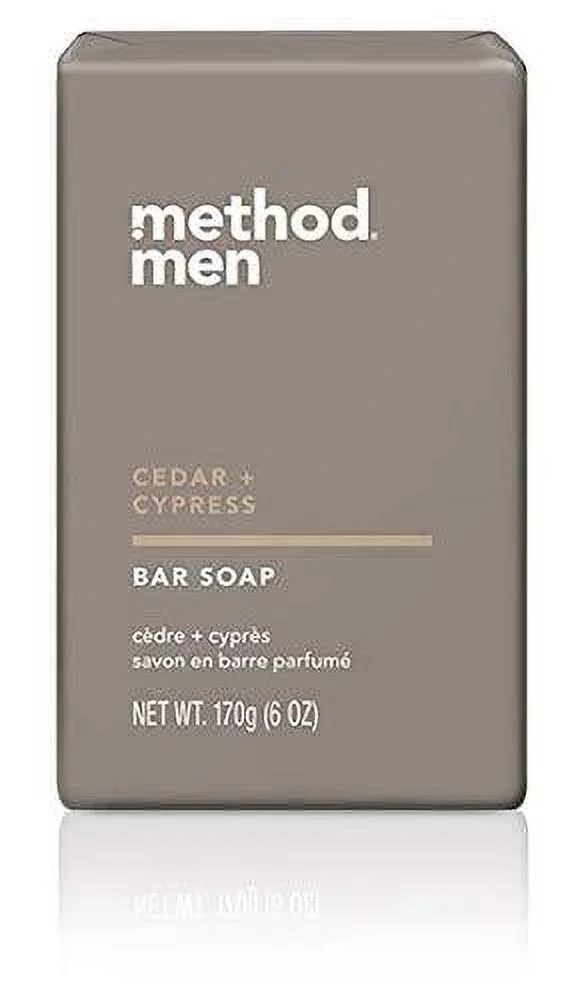 Method Men's - Cedar Cypress Body Wash 18 Ounce & Cedar Cyprus Bar Soap - Set of
