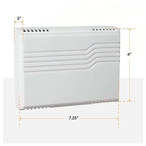 Newhouse Hardware Two Note Wired Door Bell Chime Kit w/Transformer & Surface Mount Lighted Push Button, 16VAC/10 VA, White