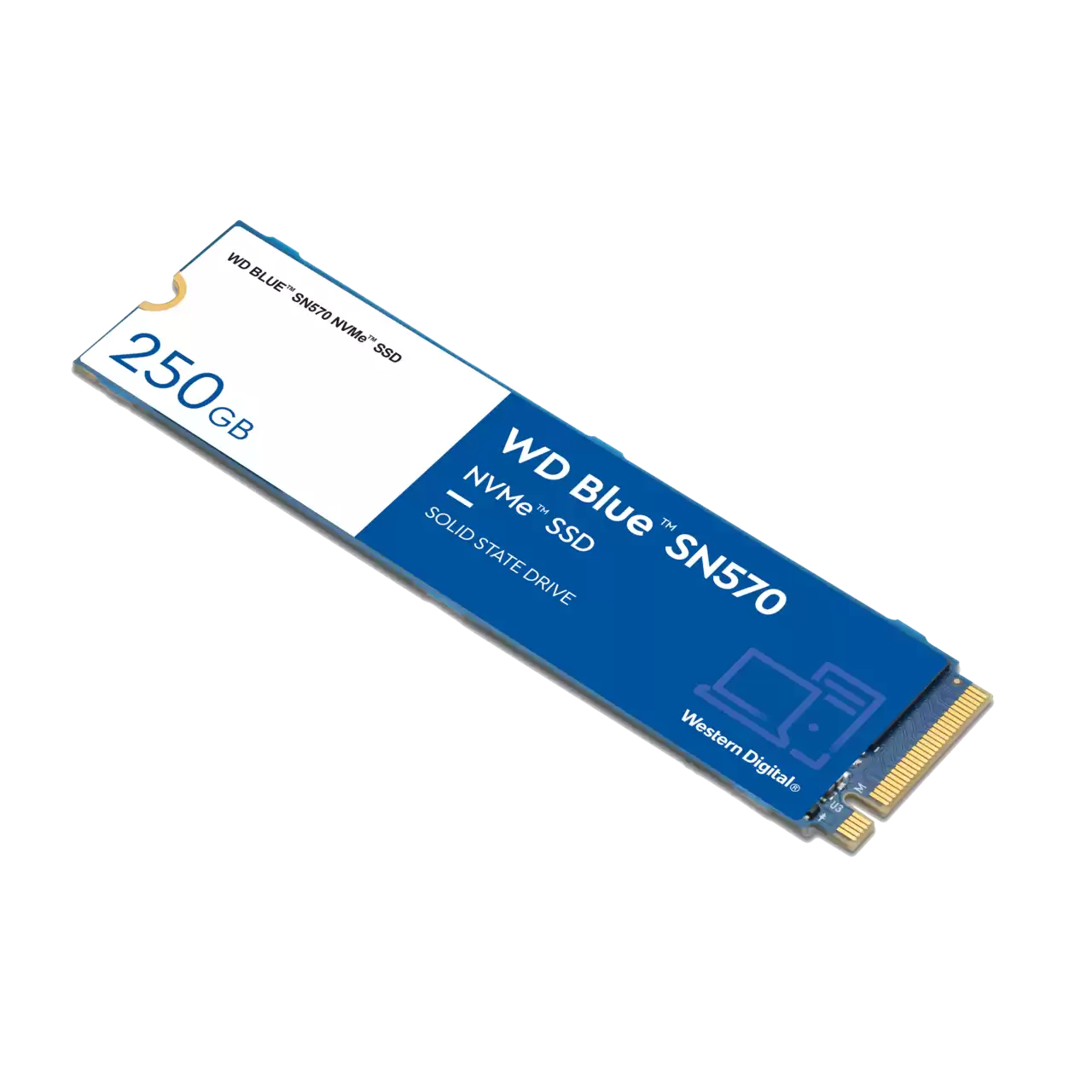Western Digital 250GB WD Blue SN570 NVMe SSD, Internal M.2 2280 Solid State Drive - WDS250G3B0C
