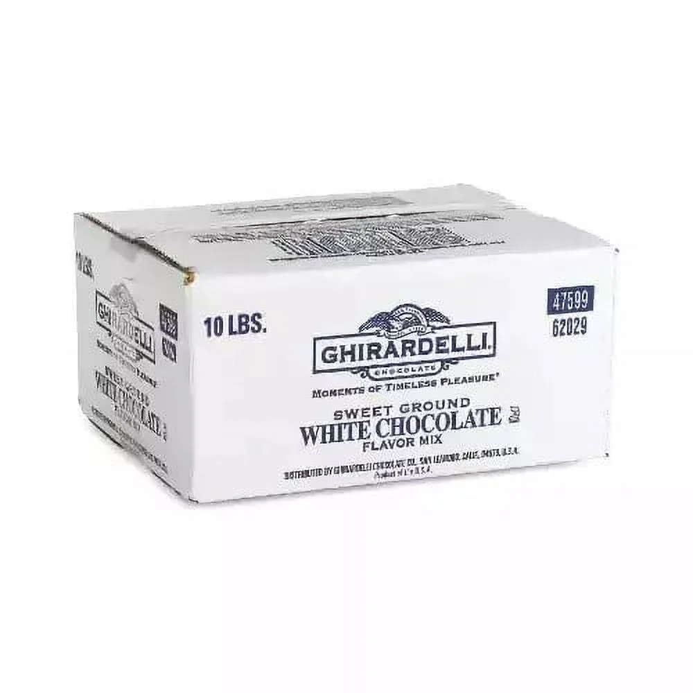 Ghirardelli Sweet Ground White Chocolate Flavored Powder, Decadent & Creamy, Bulk 10 lbs Bag