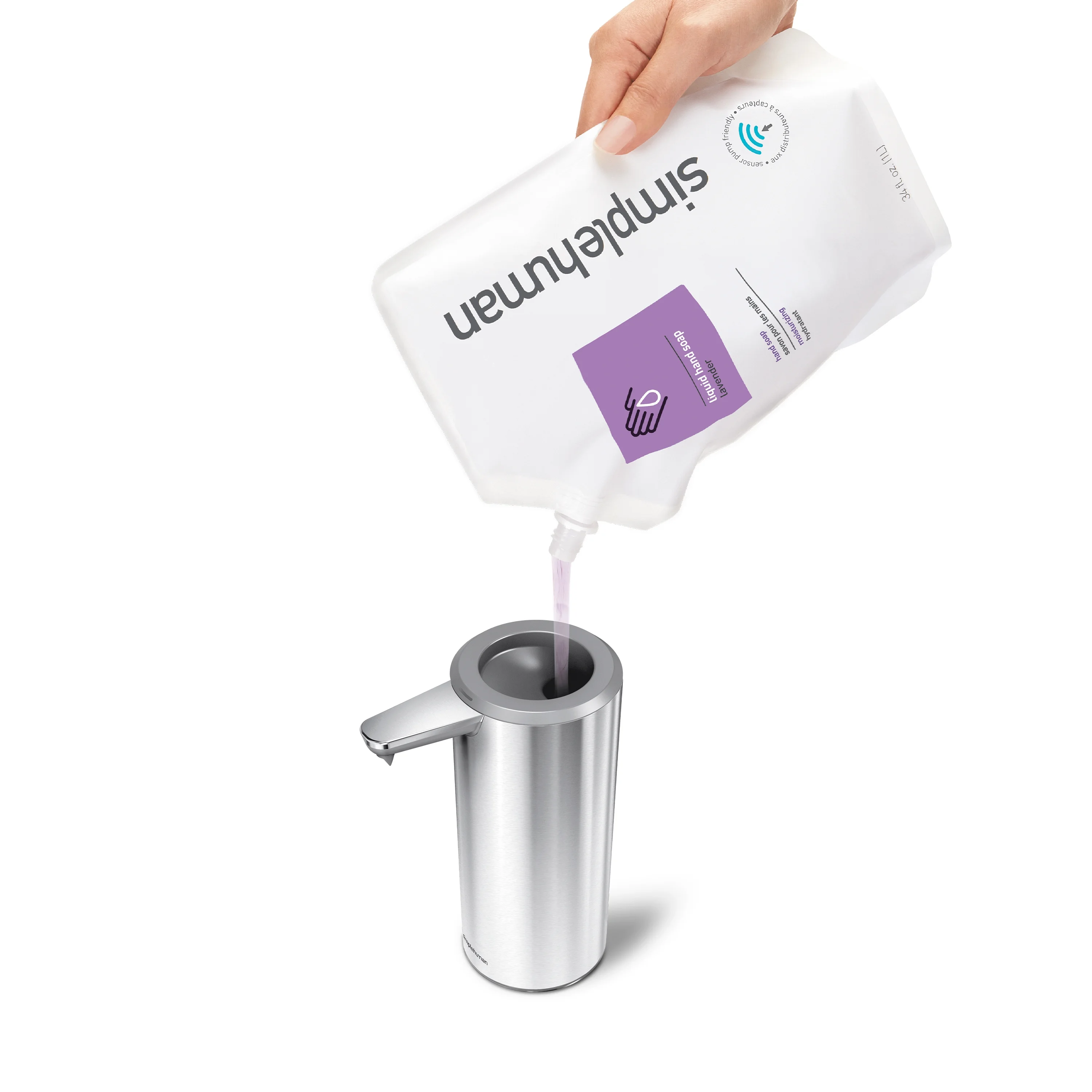 simplehuman Lavender Liquid Hand Soap Refill Pouch, 34 Fl Oz (Pack of 6)