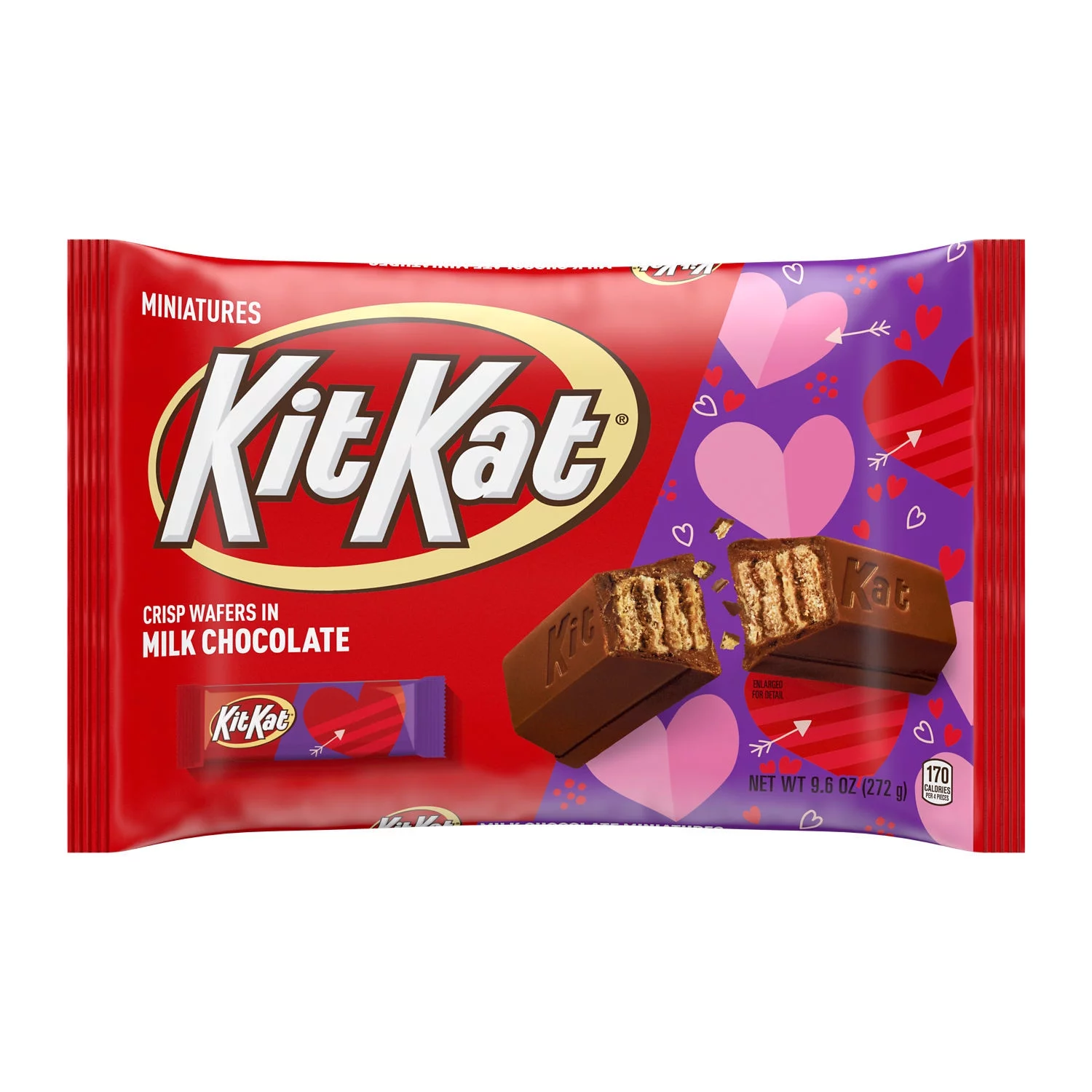 Kit Kat® Miniatures Milk Chocolate Wafer Valentine's Day Candy, Bag 9.6 oz