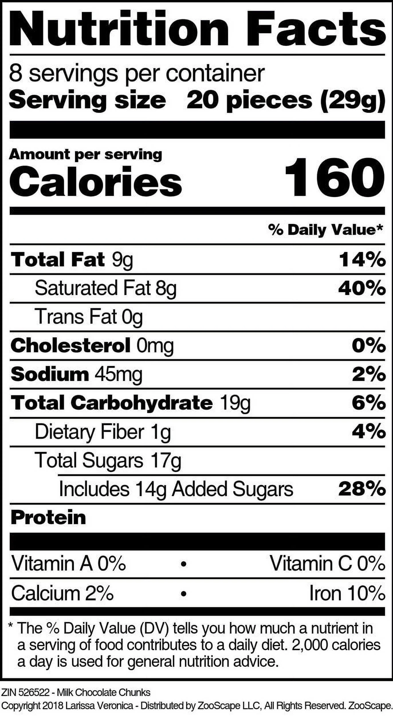 Larissa Veronica Milk Chocolate Chunks, (8 oz, 3-Pack, Zin: 526522)