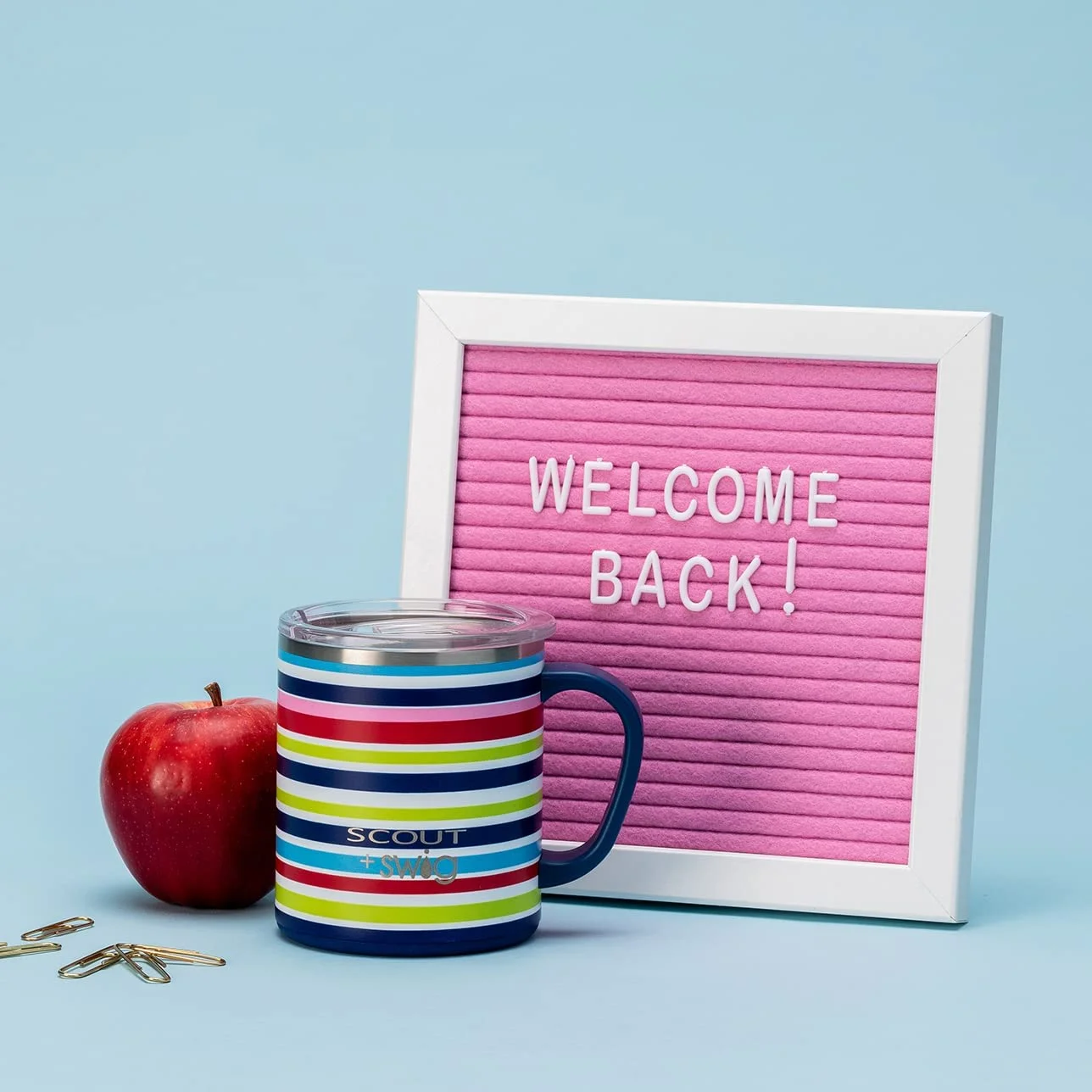 Swig Life + SCOUT Camper Mug, 12oz Travel Mug with Handle and Lid, Stainless Steel, Dishwasher Safe, Triple Insulated Coffee Mug Tumbler in Cool Cat