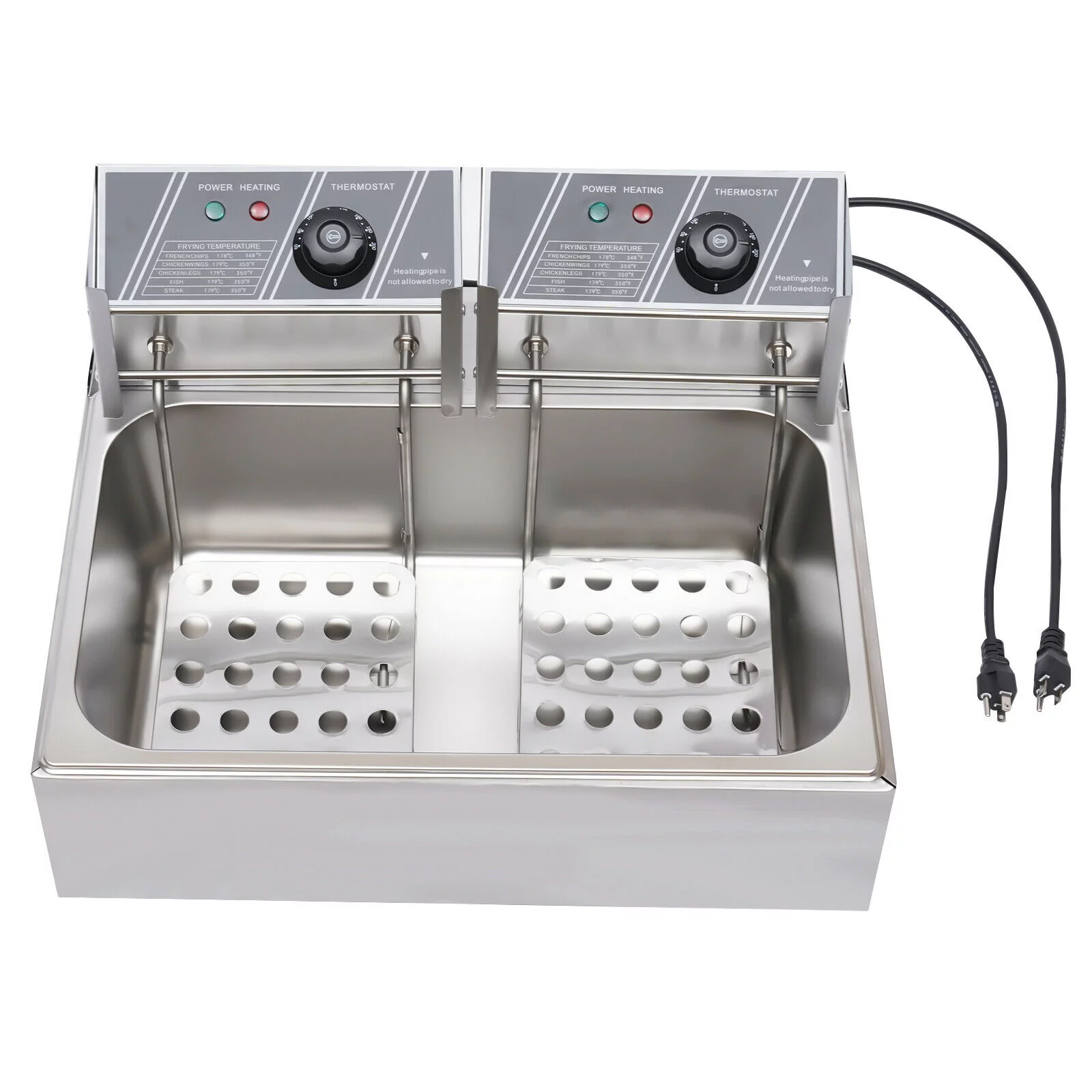 TFCFL 12L 5000W Single Tank Electric Deep Fryer Commercial Restaurant w/ Temperature Control