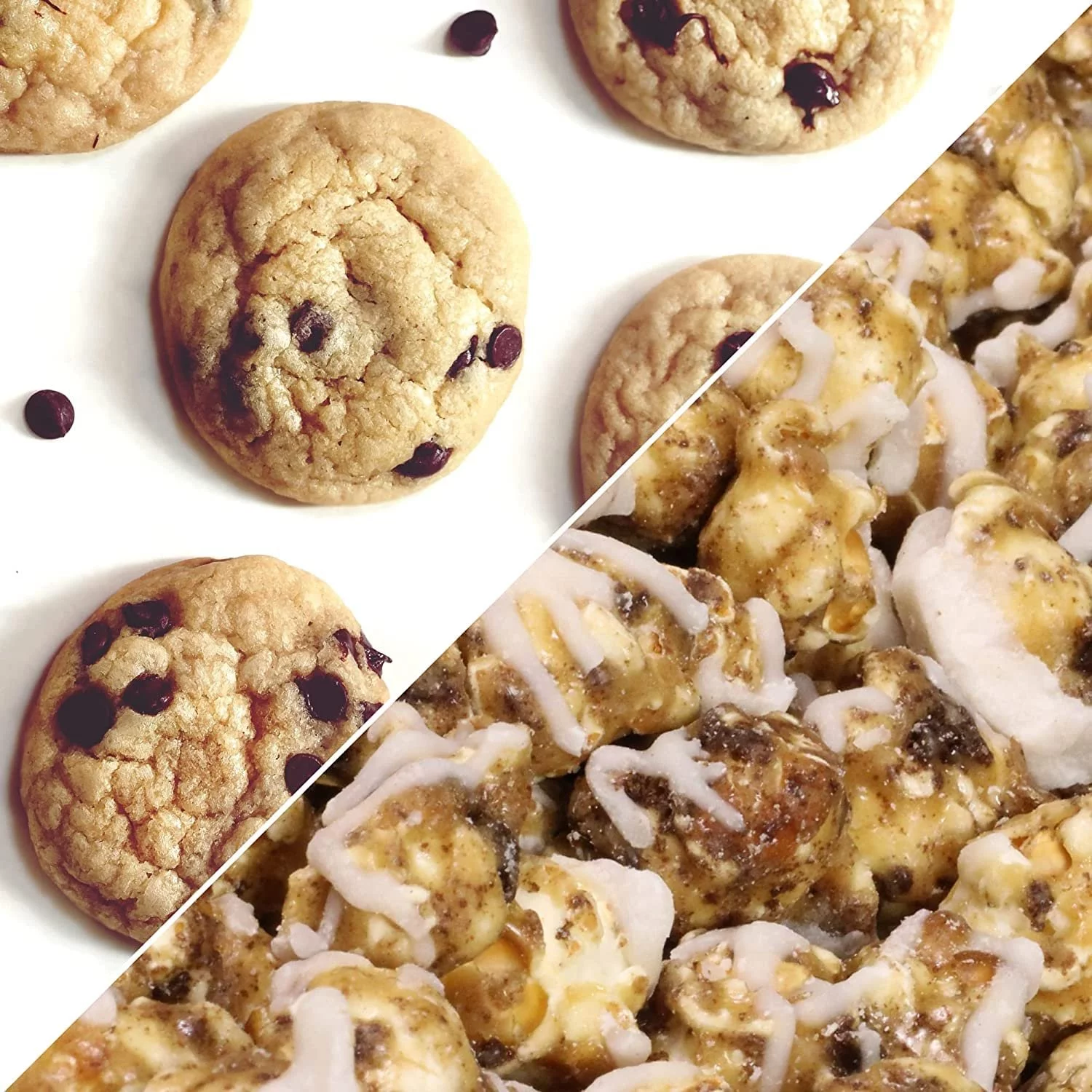 Gourmet Cookies 'n Cream Popcorn by Its Delish, 2 lbs Bulk Bag,  Festive Caramel Air Popped Sweet Crunchy Caramelized popcorn with cookies and glaze Corn Snack, Parties - Dairy-Free, Kosher