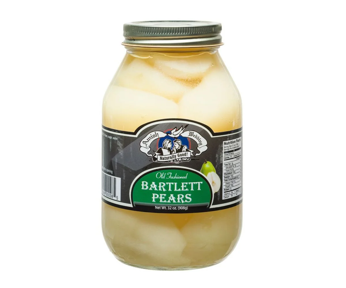 Amish Wedding Old Fashioned Bartlett Pear Halves, 3-Pack 32 oz. Jars