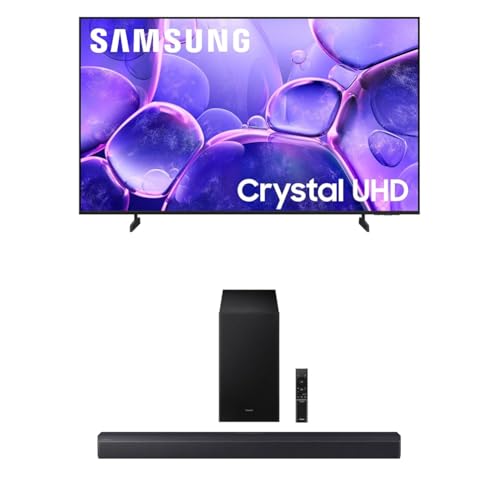 Samsung 43-Inch Class Crystal UHD U8000F 4K Smart TV (2025 Model) Endless Free Content, Crystal Processor 4K, MetalStream Design, Knox Security, Alexa Built-in