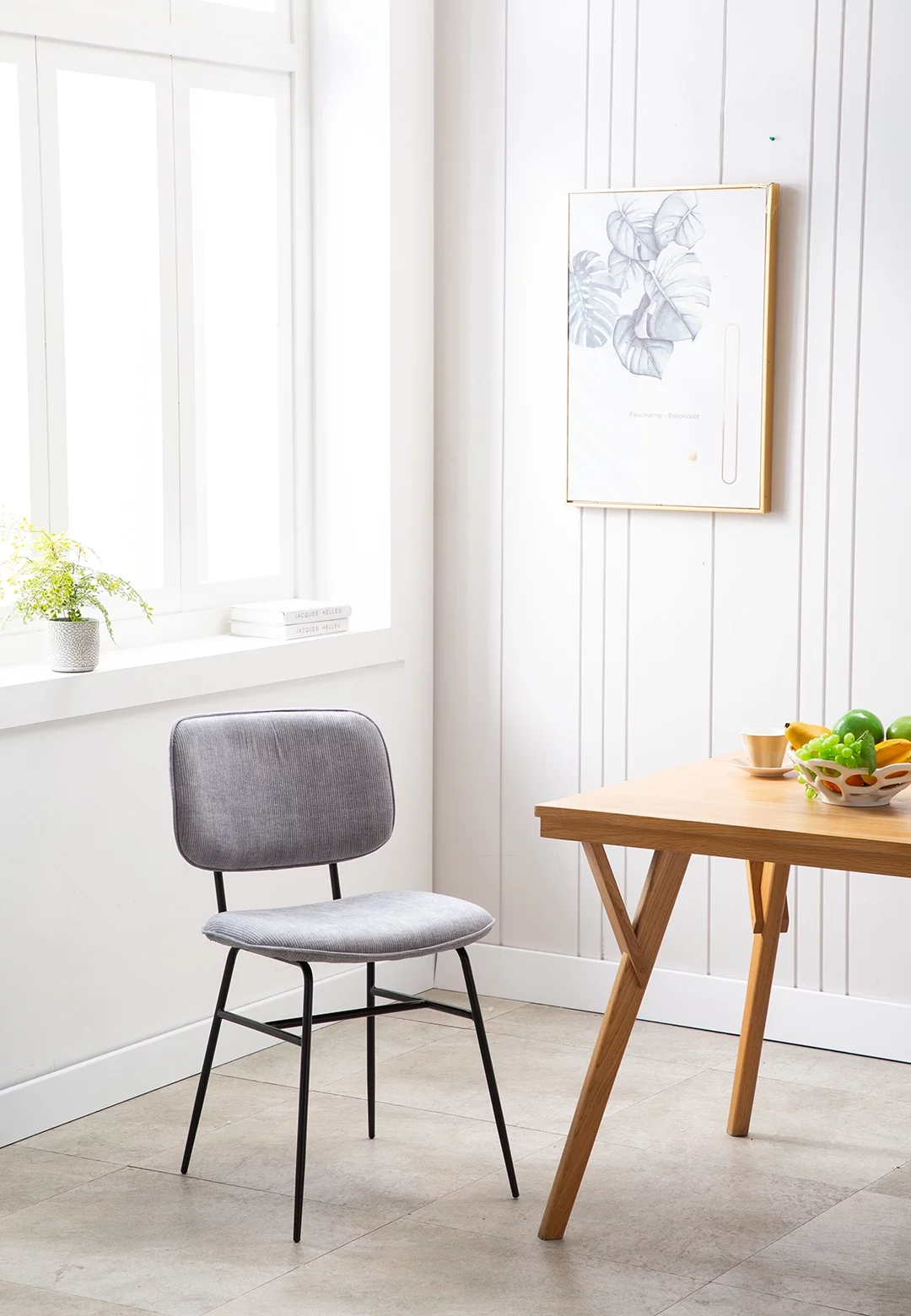 Porthos Home Efia Set Of 2 Dining Chairs With Smooth Velvet Upholstery And Sleek Steel Frames, Armless Design is Suitable For Small Dining Rooms And Kitchens