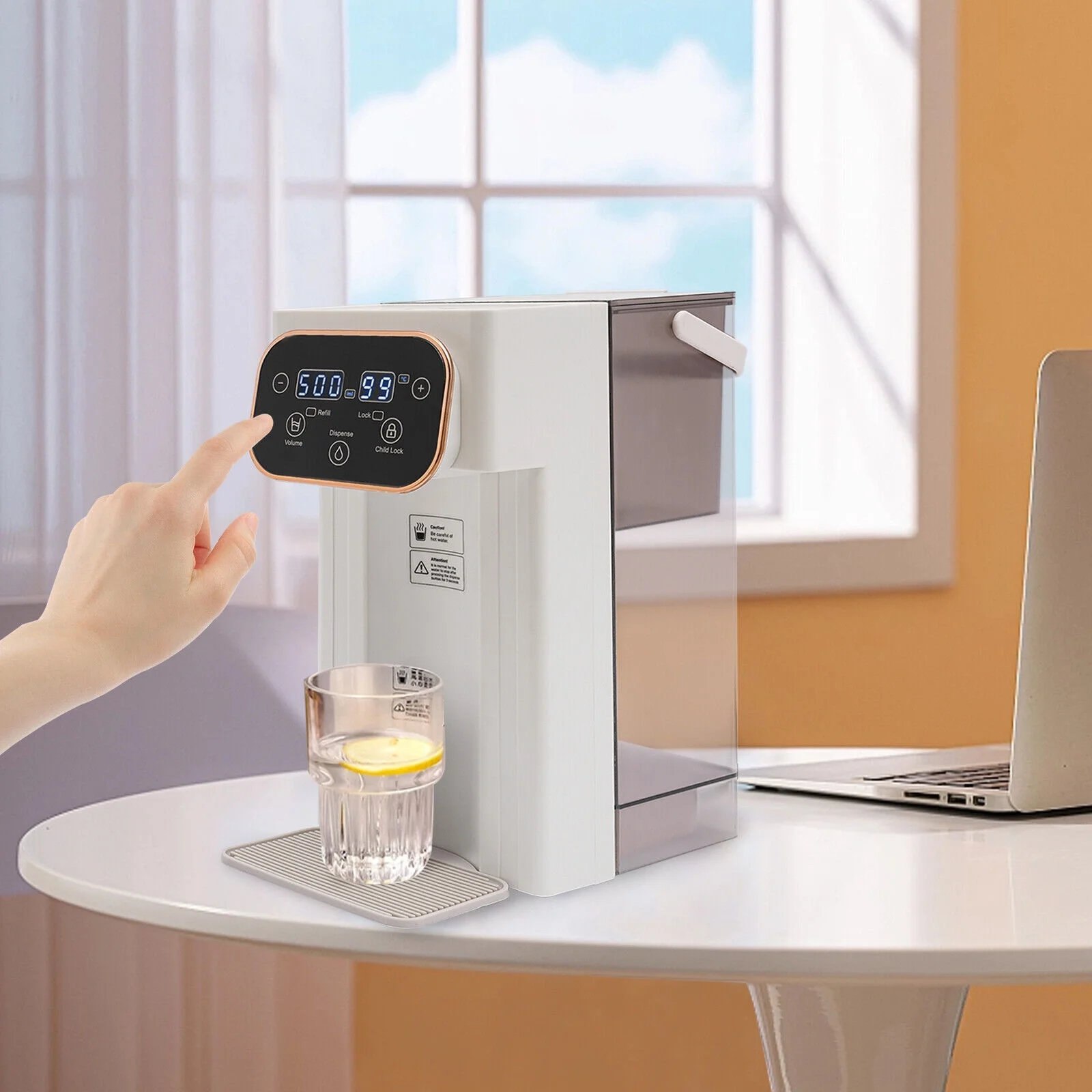 Instant Hot Water Dispenser with Filter 1500W Electric Kettle LCD Panel Water Warmer