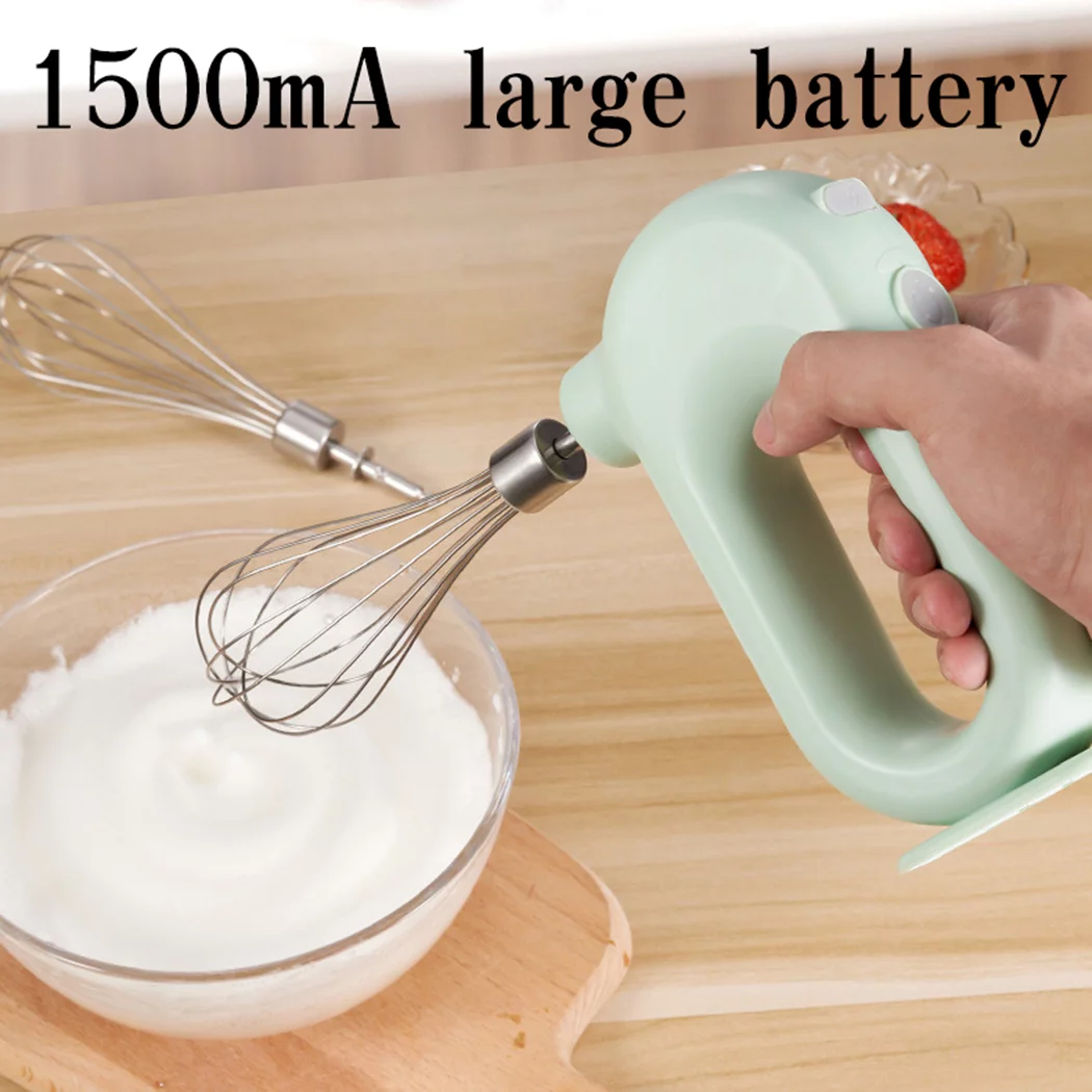 Electric Whisk Set Rechargeable Small Stainless Steel Baking Beater Hand Mixer