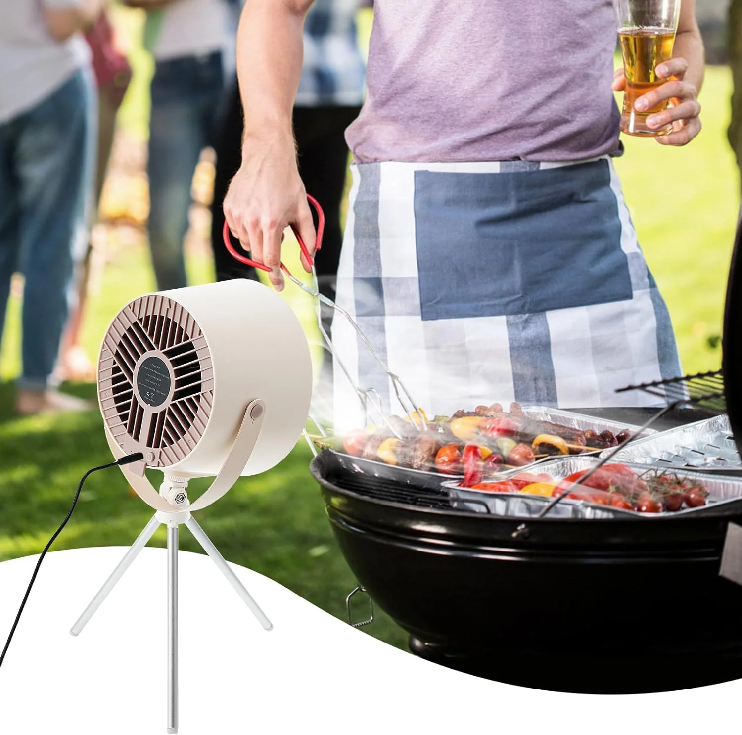 Portable Range Hood Desktop Range Hoods for Cooking with 3 Speed Exhaust Fan Adjustable Hanging Mini Extractor Hood Strong Suction Low Noise Filtering Fumes for Kitchen, Indoor BBQ, Hot Pot