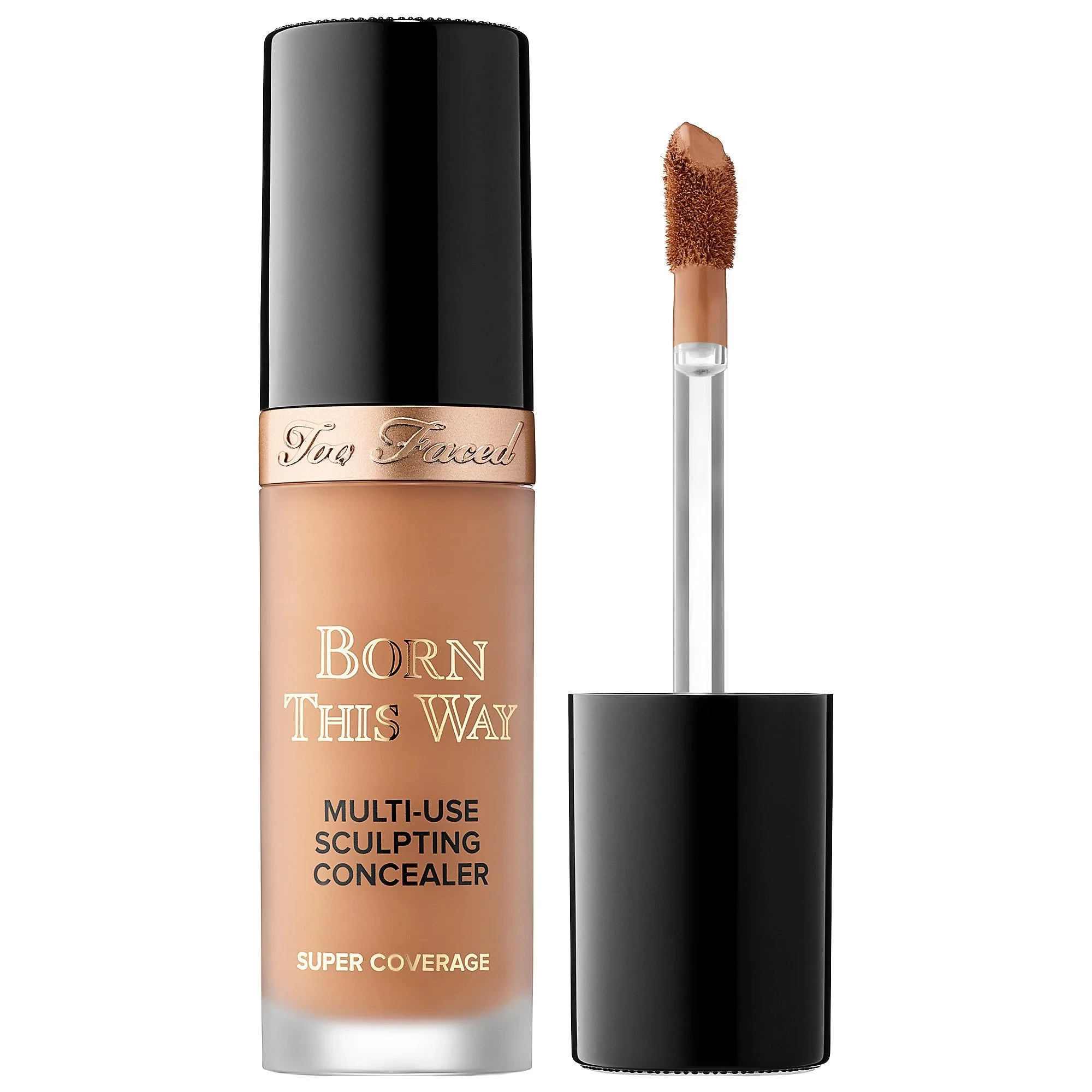 Too Faced Born This Way Super Coverage Multi-Use Concealer - Chestnut - deep with neutral to golden undertones - 0.45 oz/13.5 ml