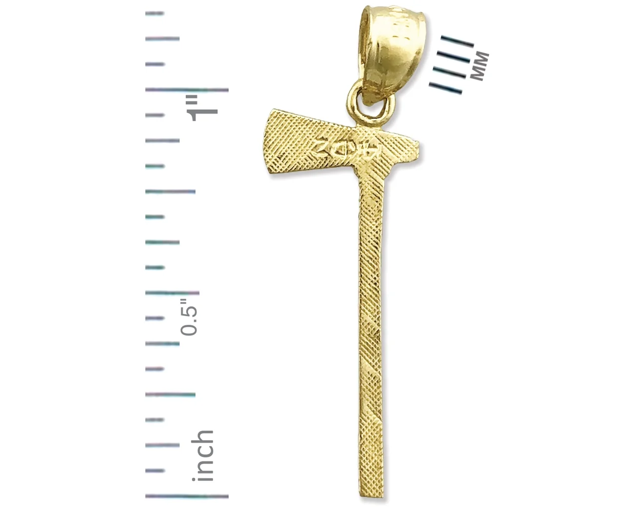 14K Gold Tomahawk Ax Charm