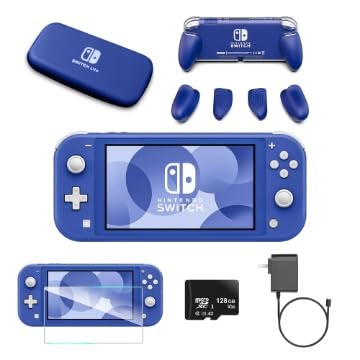 Nintendo Switch Lite Premium Bundle (Blue) (Renewed)