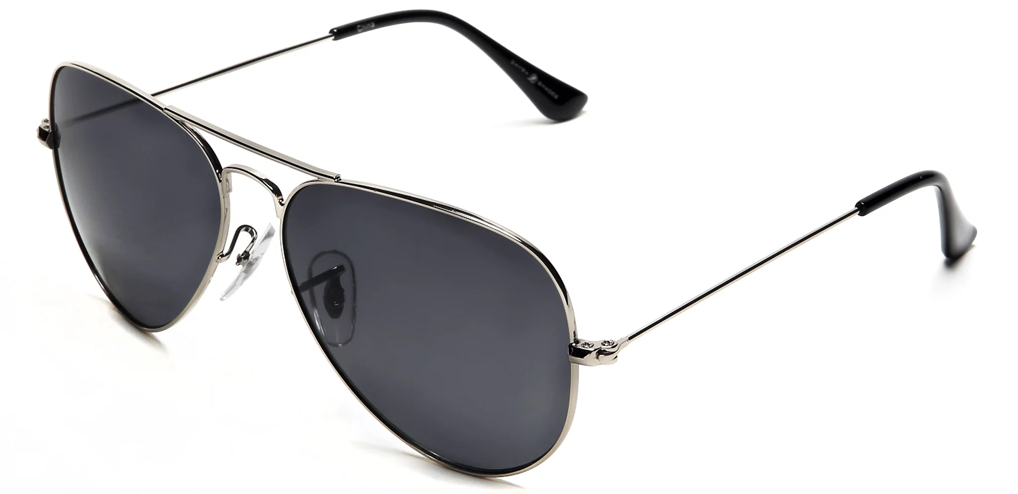 Samba Shades Unisex Classic Aviator Sunglasses Silver Fame Grey Lens - Glen & Ivy Sky Inspired