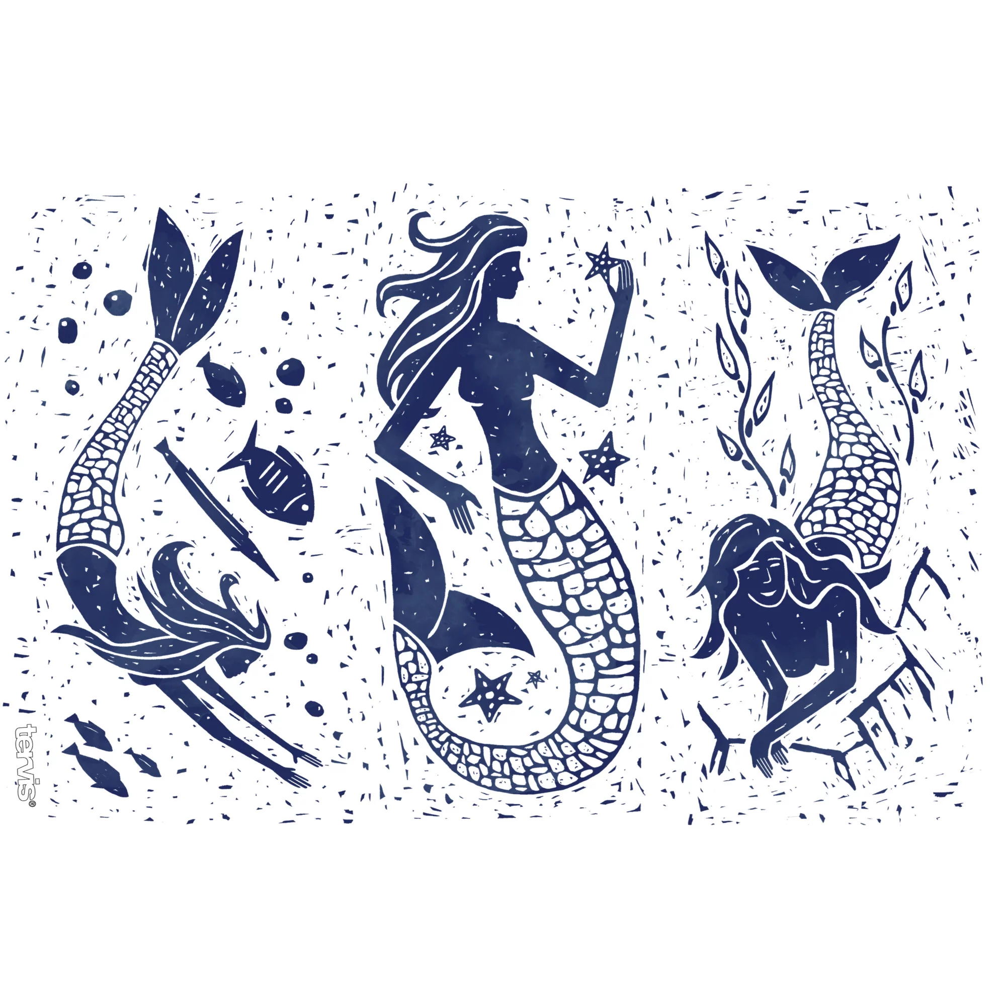 Tervis Vintage Mermaid Collage Made in USA Double Walled  Insulated Tumbler Travel Cup Keeps Drinks Cold & Hot, 16oz, Clear