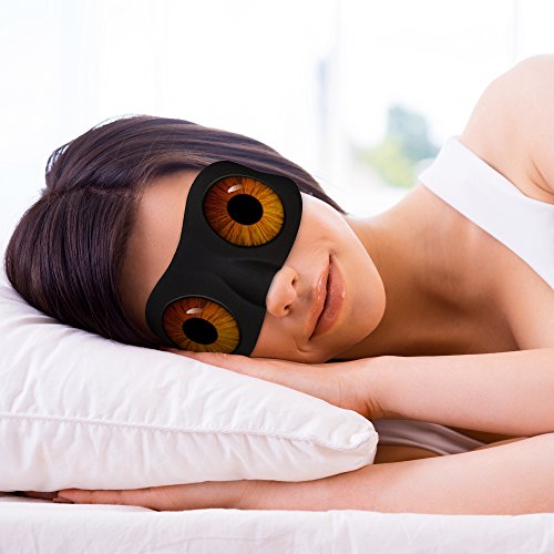 Tphon Eye Sleep Mask Funny Blindfold for Women Men Kid, Upgraded 3D Contoured 100% Blackout Sleeping Mask with Adjustable Strap, Soft Night Blindfold Eye Shades for Travel Naps Shift Works Games