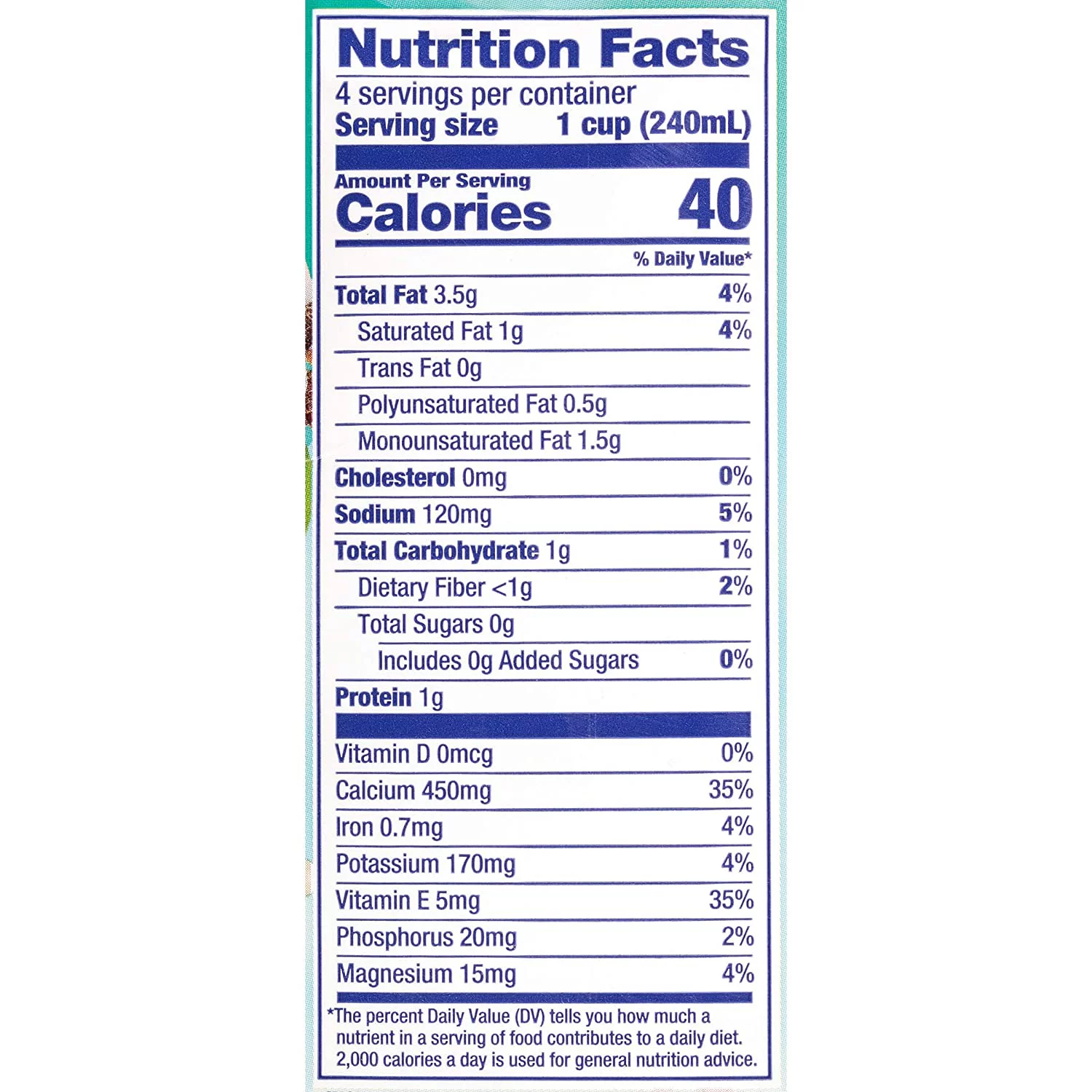 Blue Diamond Almond Breeze Almond Coconut Blend Unsweetened Vanilla 32 fl oz Pack of 4