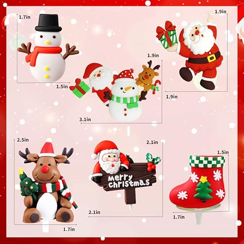 28 PCS Christmas Cake Decoration Snowman Cake Decoration